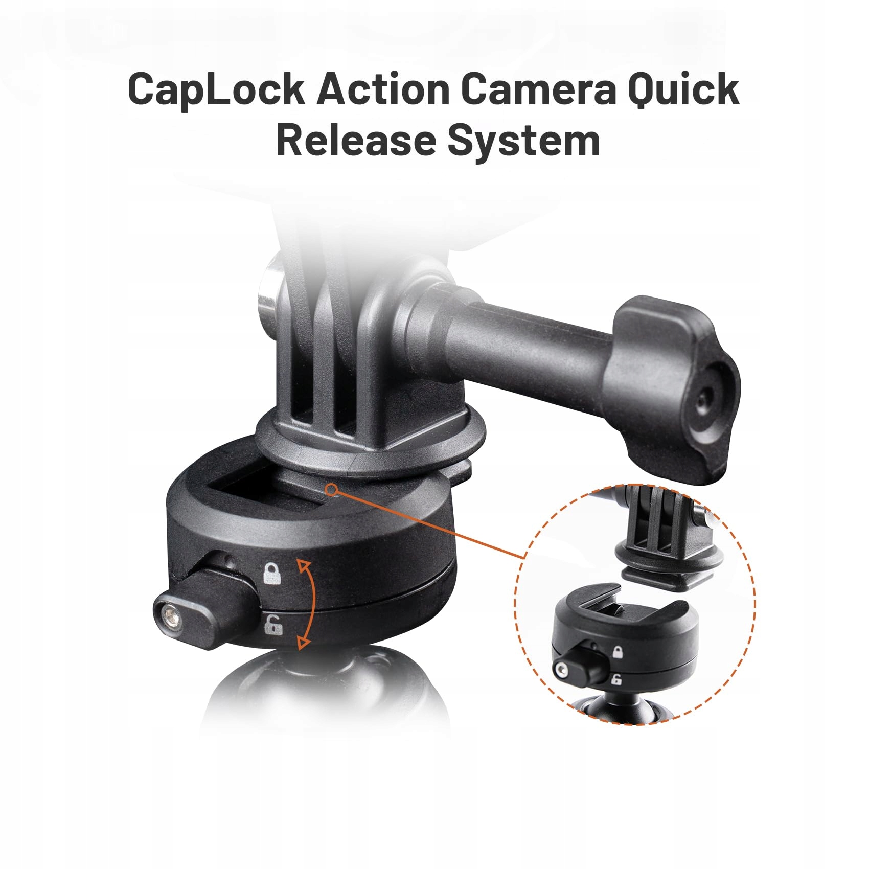 PGYTECH Aluminiowy Uchwyt Lusterka 360° dla Kamer GoPro DJI Insta360 — miniatura 4