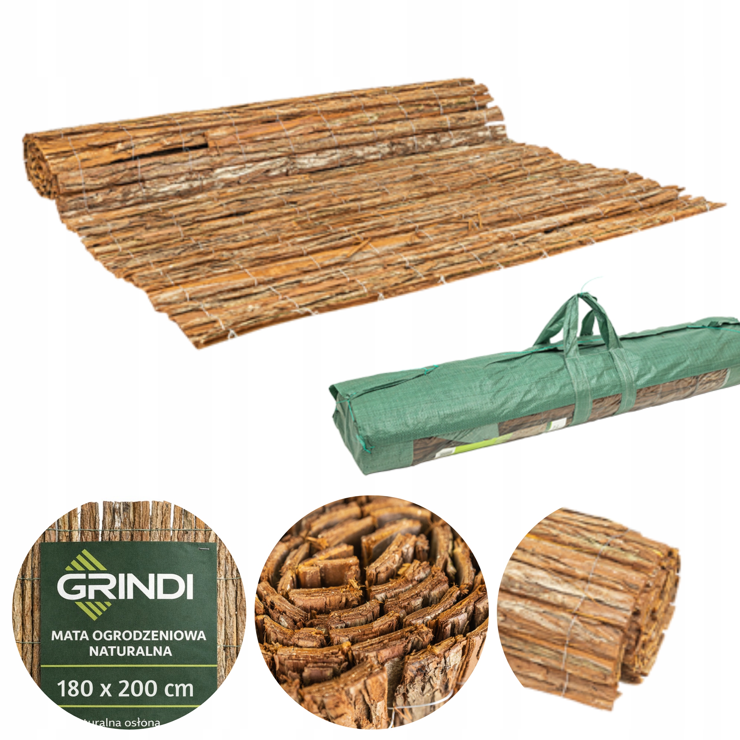 Kryt Z Přírodní Kůry 180x200 Oplocení Balkon Terasa Kryt Gmk