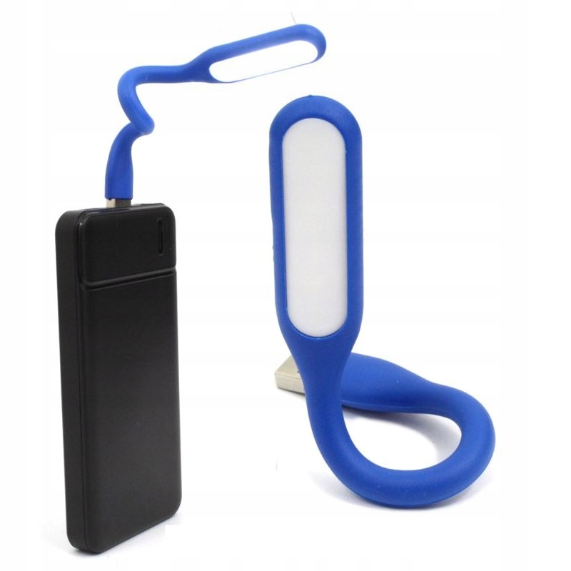 Lampka LED USB mała do Laptopa Mocna Giętka niebie