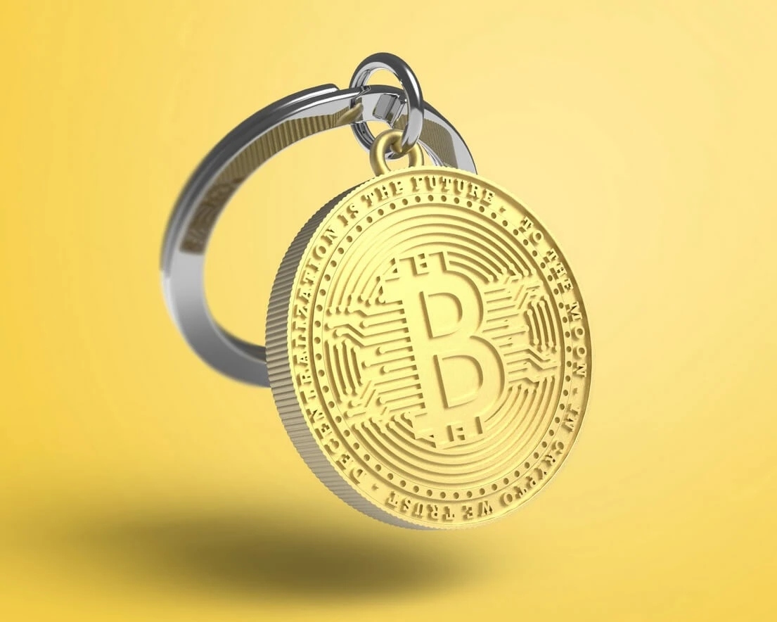 Brelok breloczek do kluczy kryptowaluta bitcoin Marka Metalmorphose