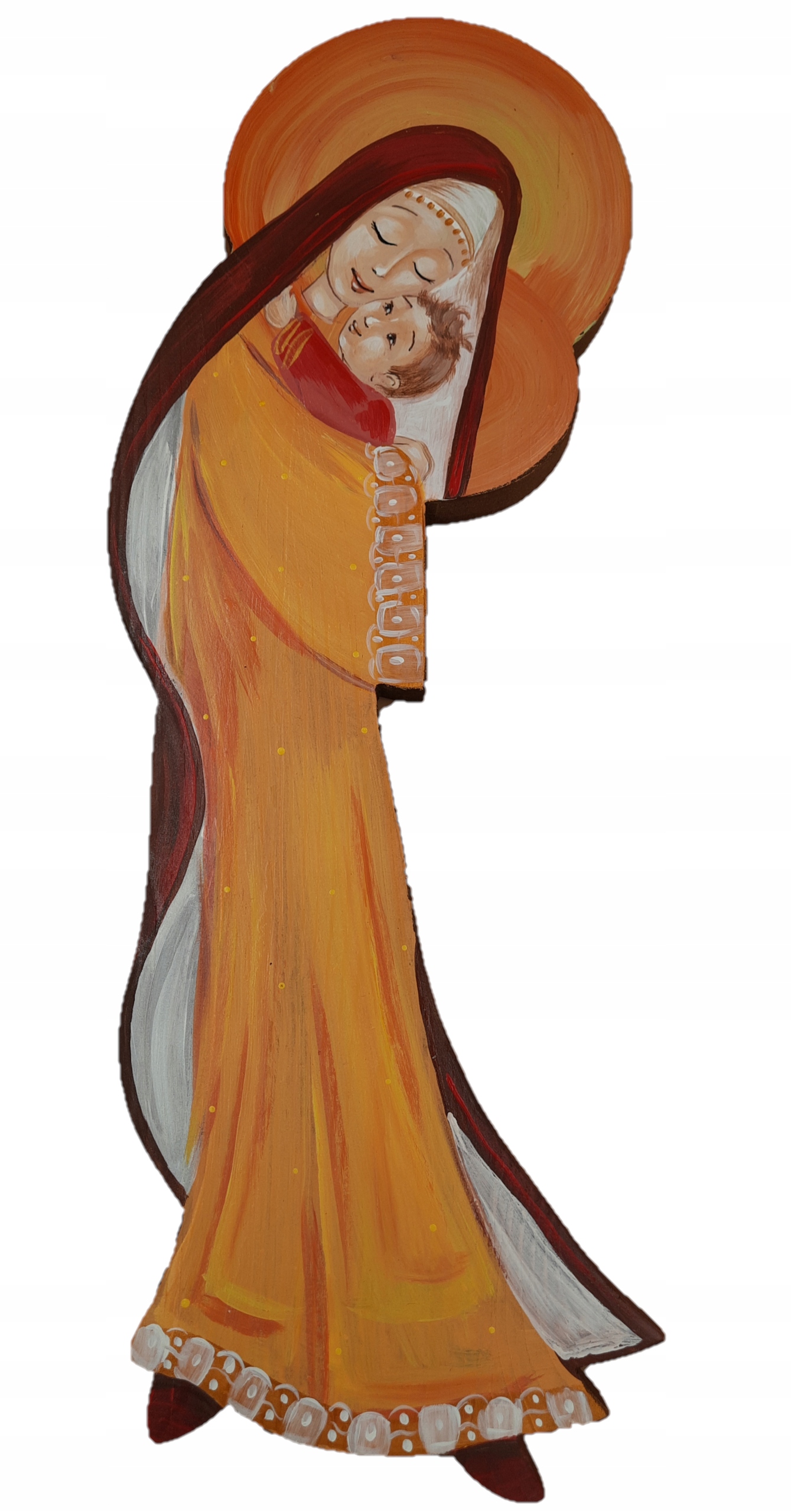 Madona s dítětem Anděl Hand Made Malovaný