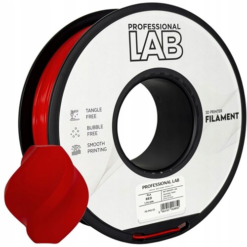 10 x Filament Pla Red Červená Prof. Lab 1,75 mm 1 kg 3D tlačiareň