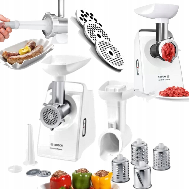 

Bosch Maszynka do mięsa MFW3X14W Szatkownica 2000W