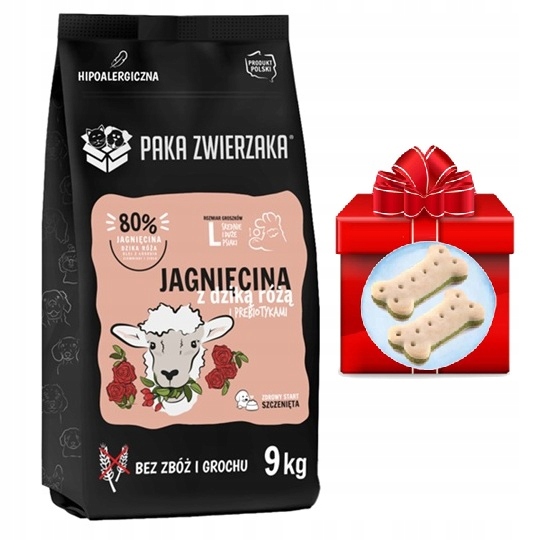 Levně Paka Zwierzaka suché krmivo jehněčí 9 kg