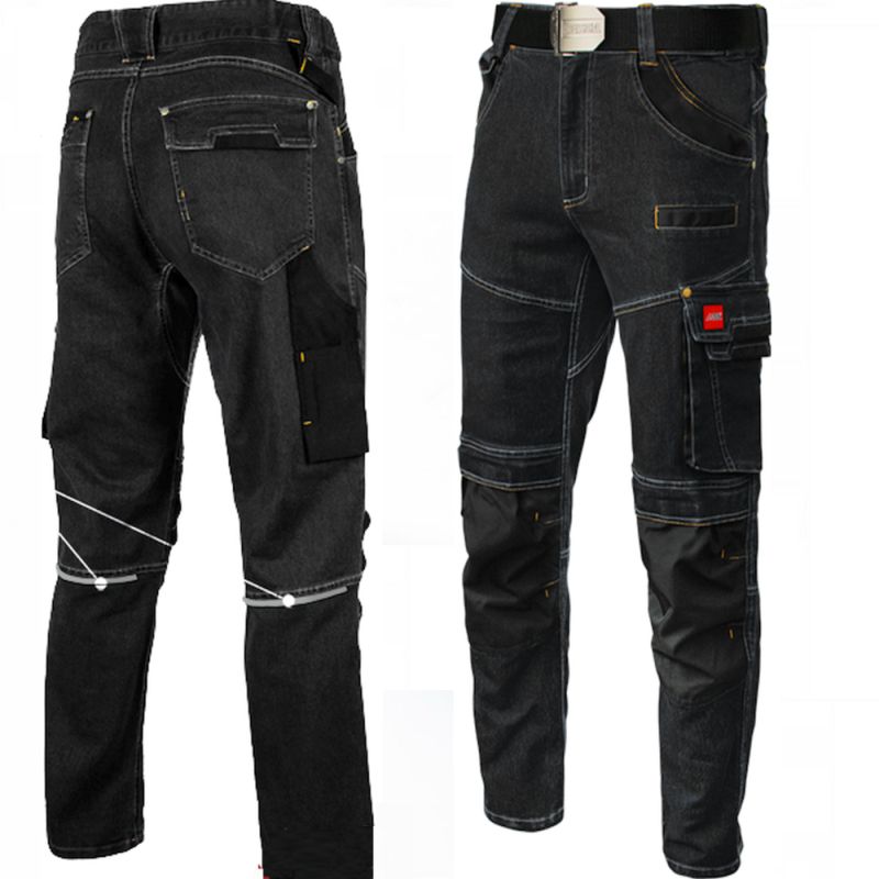 Art.mas Spodnie robocze Jeans Stretch jeansowe slimowane Bhp Elastyczne S