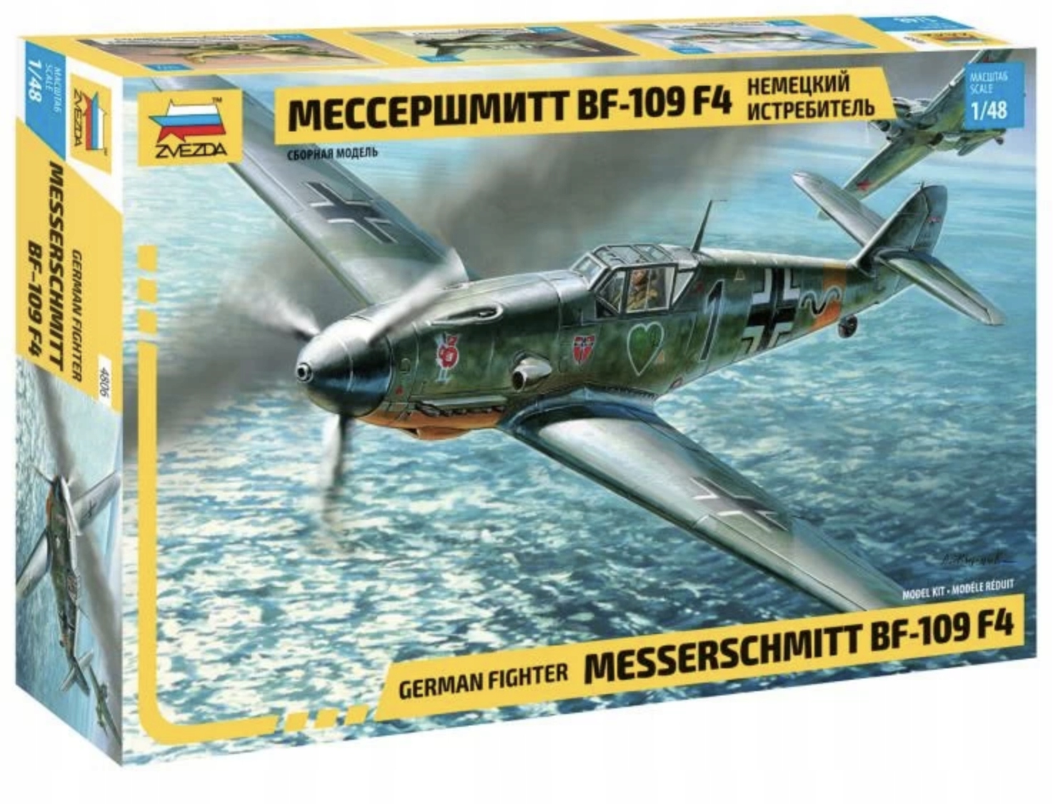Zvezda 4806 Německý Messerschmitt BF-109F4 1:48