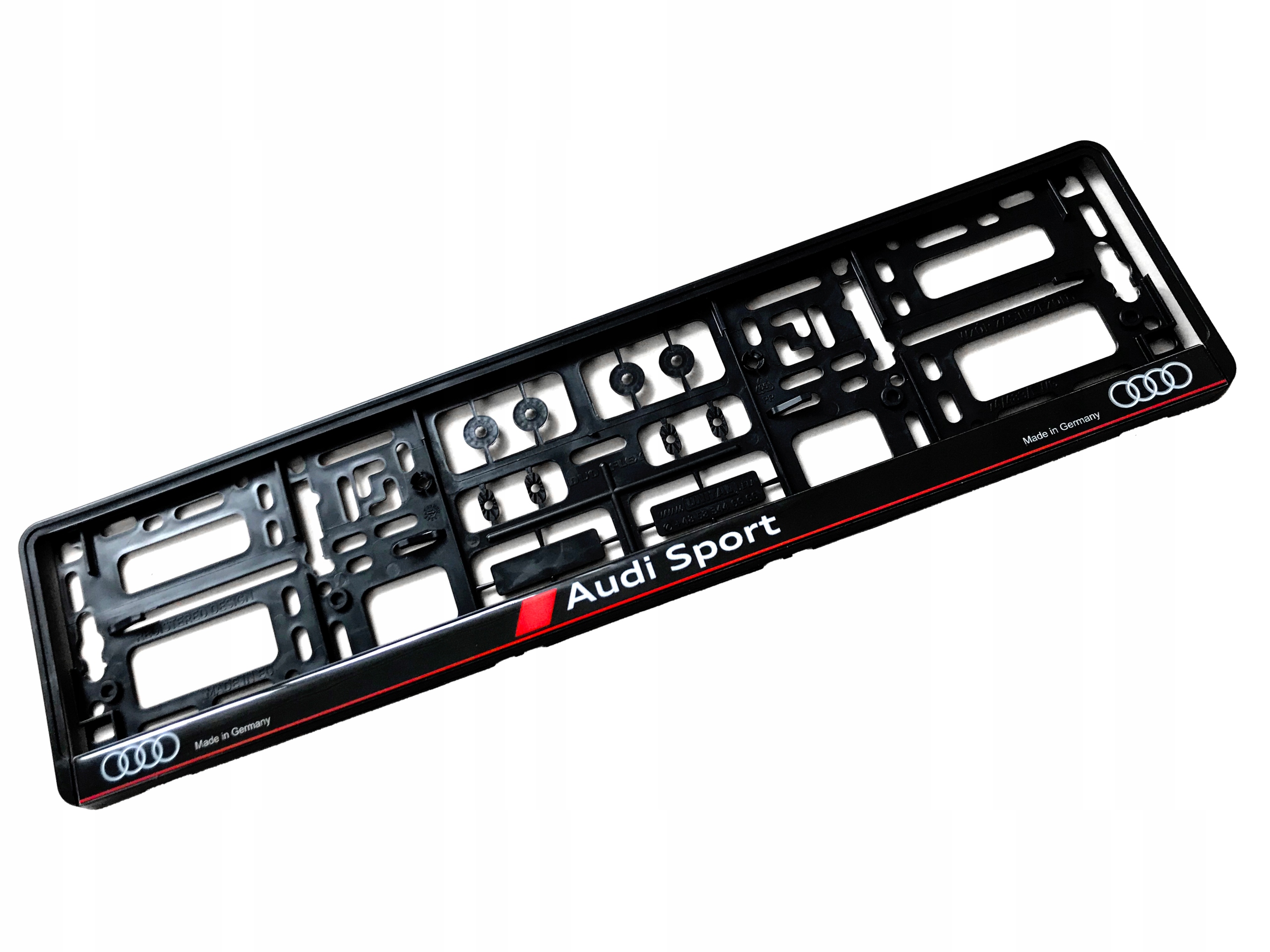 RAMKA DO TABLICY REJESTRACYJNEJ AUDI 3D ŻELOWA