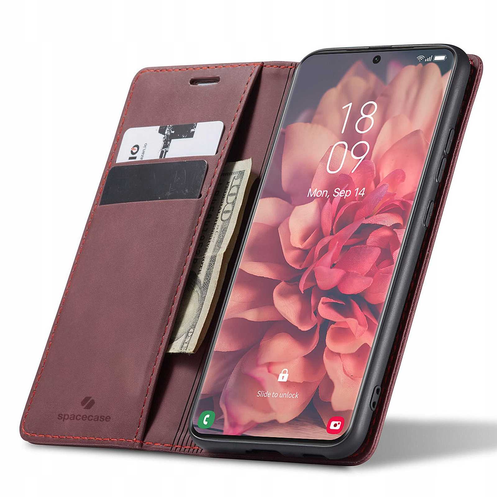 Spacecase Wallet Galaxy S21 Ultra červená