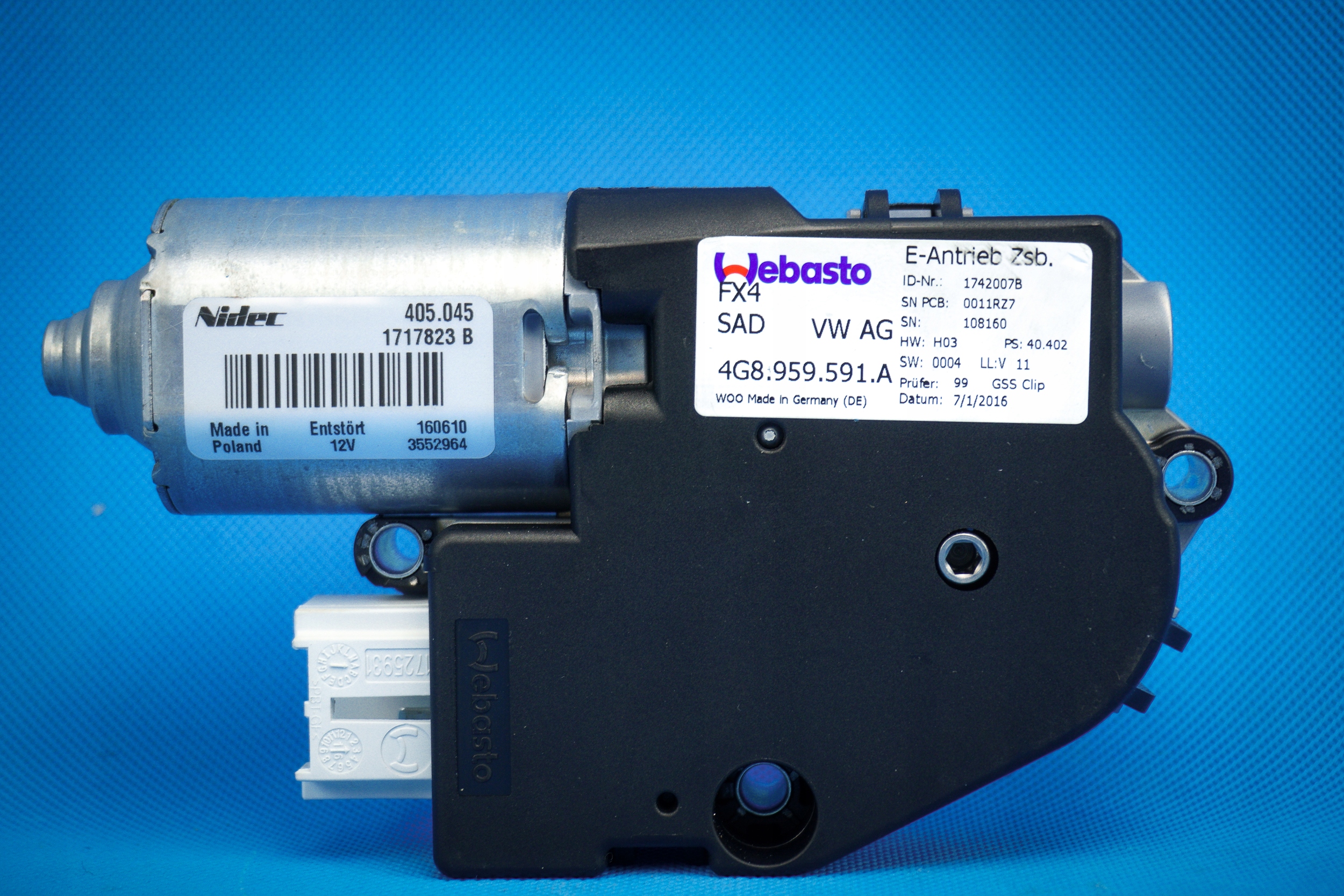 Silnik szyberdachu Audi A6 4G A7 Lift 4G8959591A