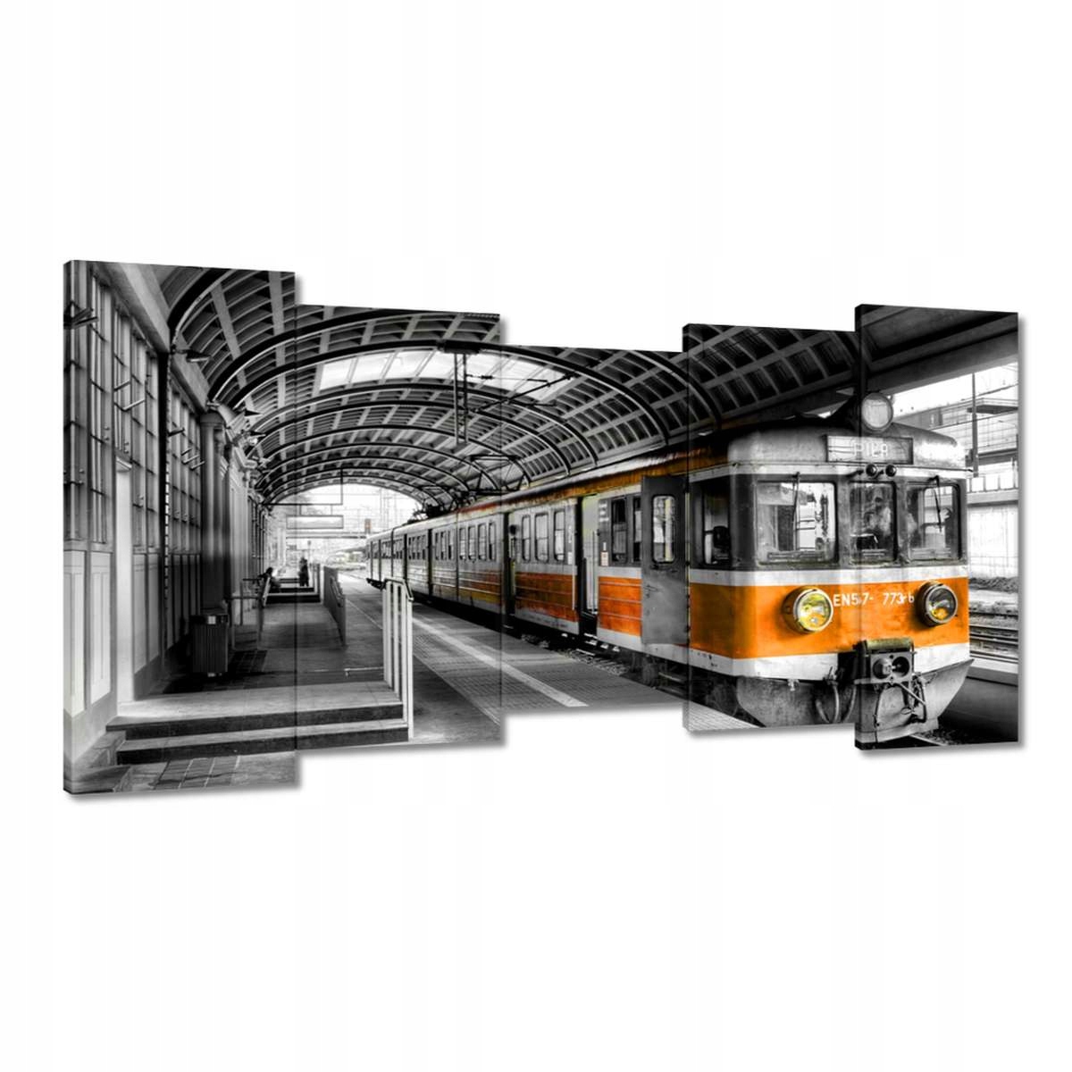 Obrazy 150x80 Oranžový vlak