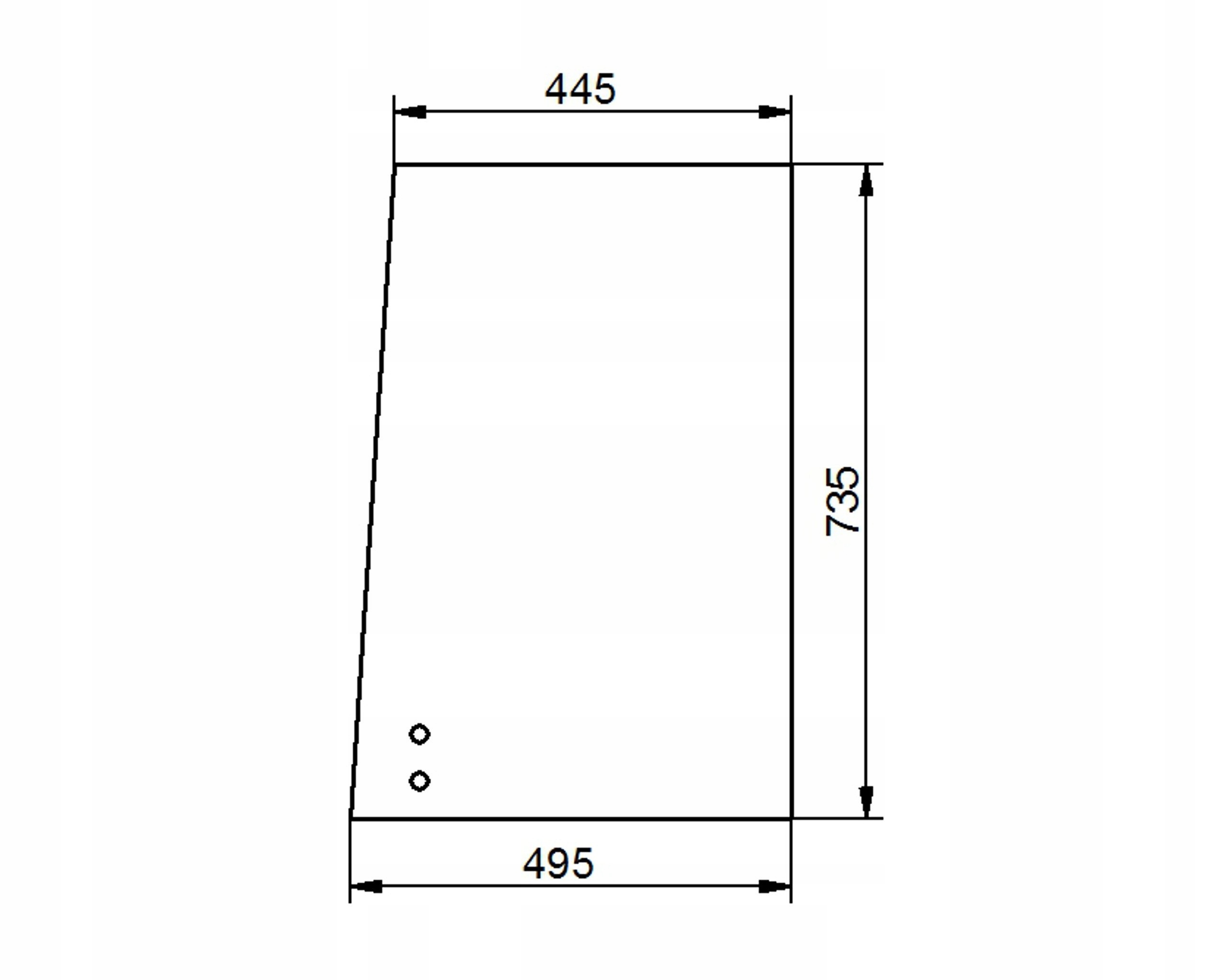 Bobcat sklo, Doosan boční pravé zadní 7260504