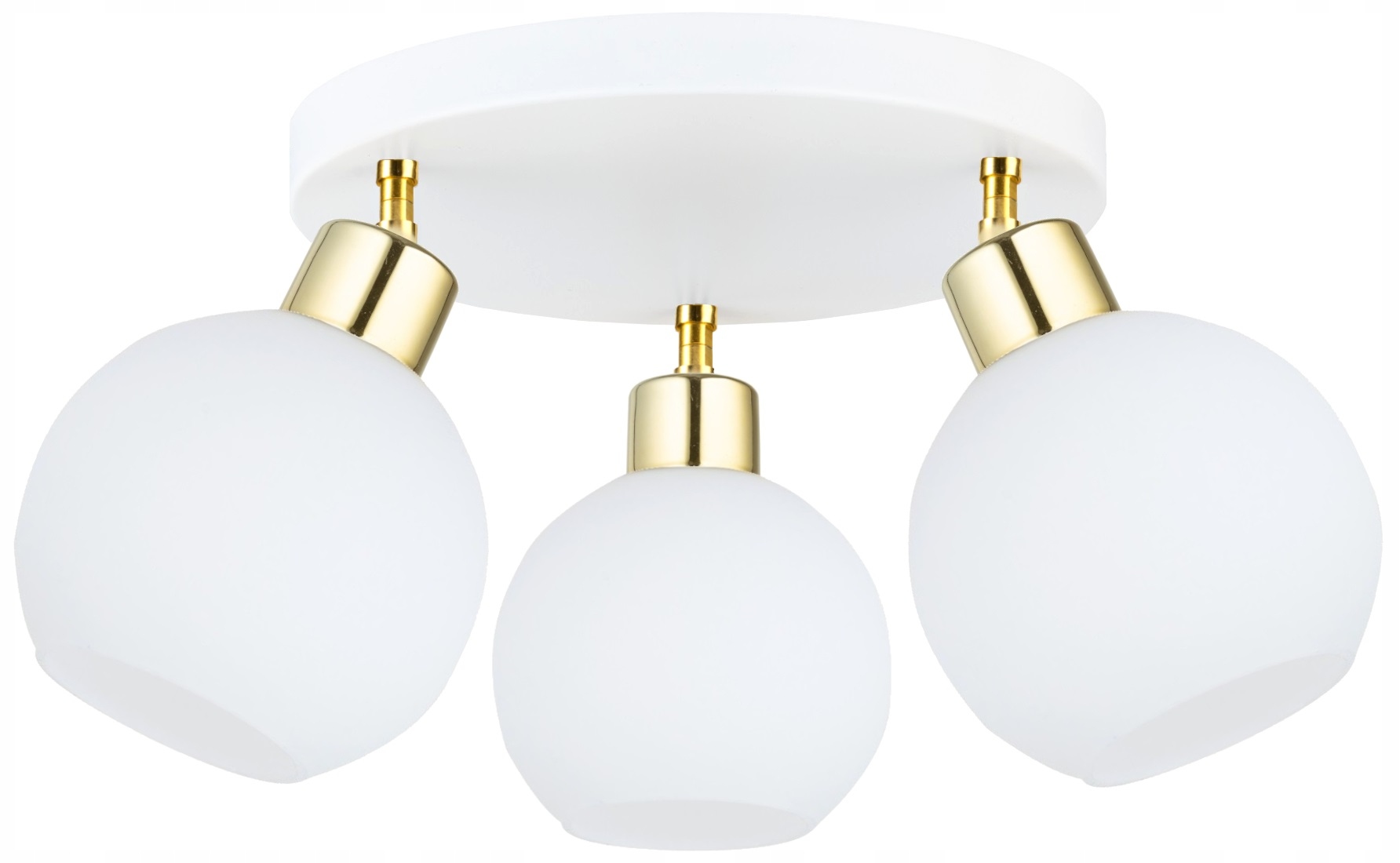 Lampa Wisząca Sufitowa Biała Złota Kule