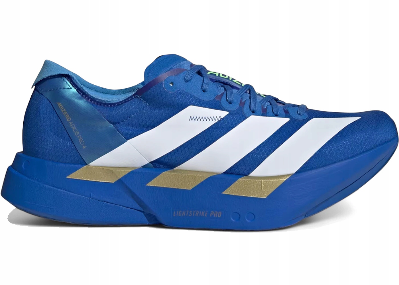 adidas Adizero Adios Pro 4 modrá bílá limetka pánská JP6622 46 2/3
