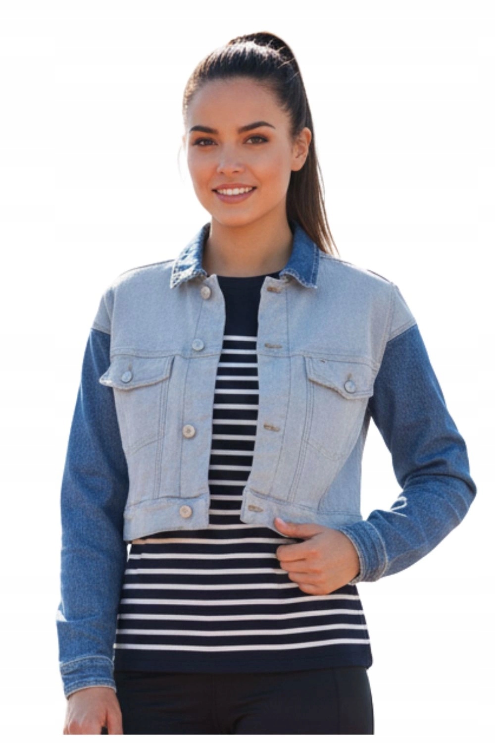 Dámská džínová bunda Tommy Jeans Cropped katana přechodová krátká vel. L