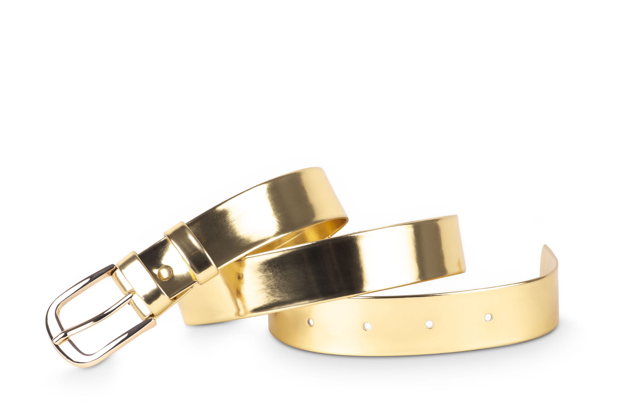 

Pasek damski klasyczny złoty lakier 3 cm