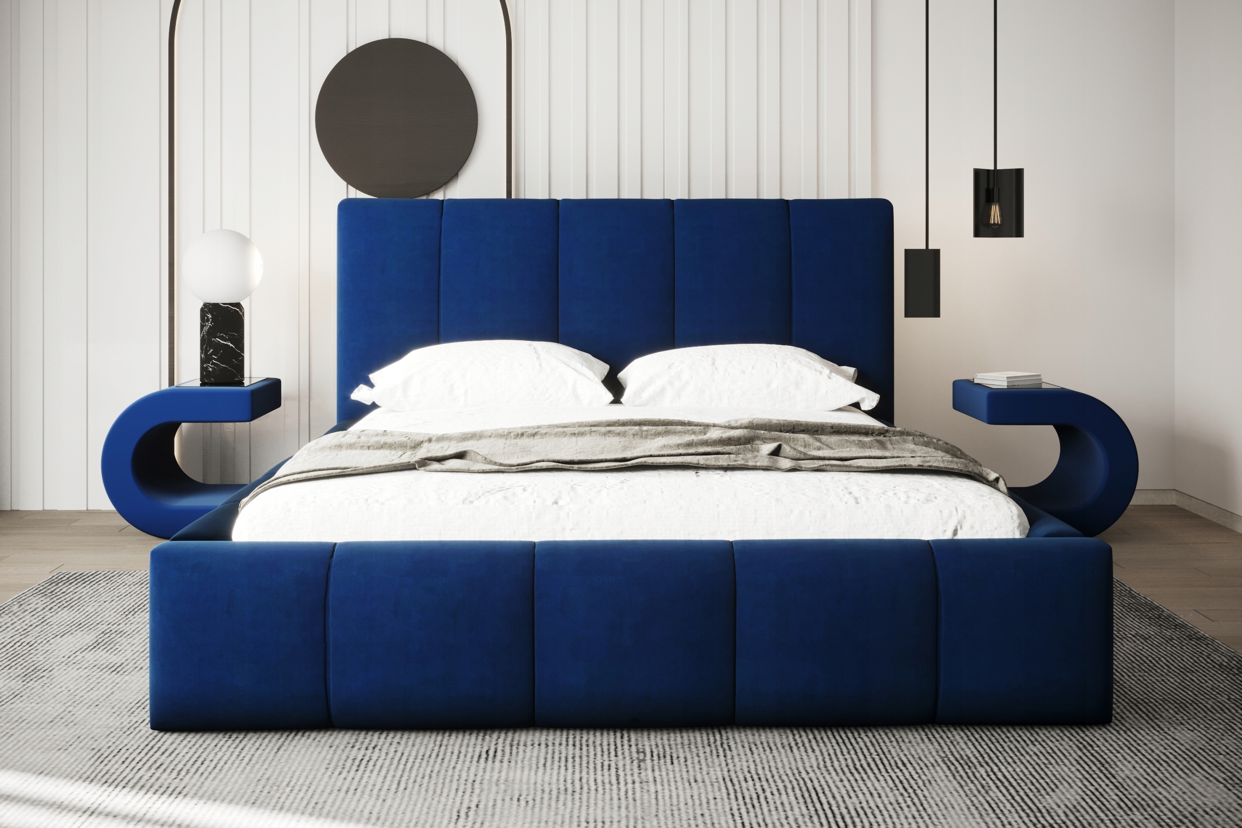 Łóżko tapicerowane 160x200, stelaż, pojemnik