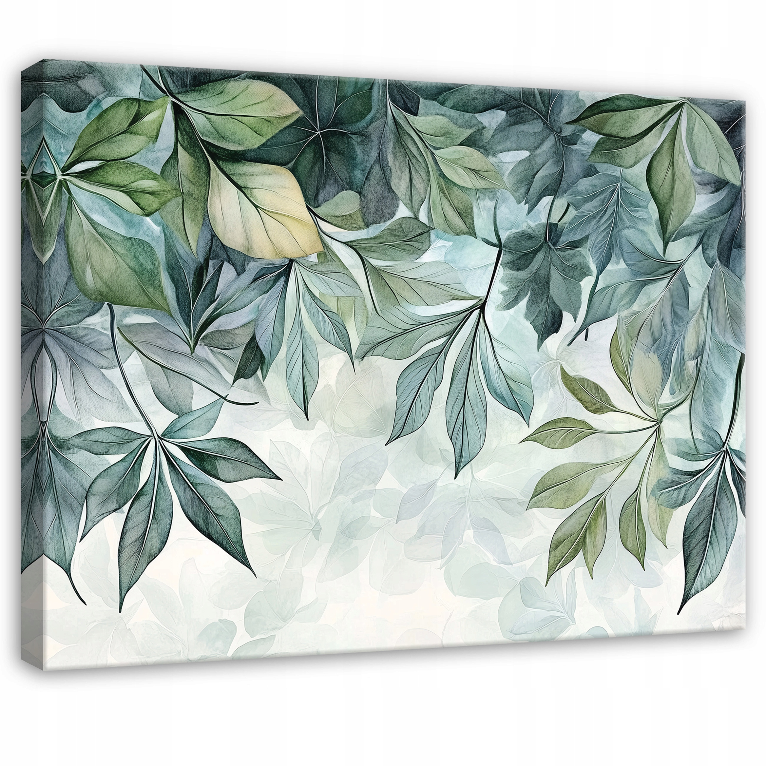 Obraz Zelené Závěsné Listy Do Ložnice Obývacího Pokoje Kuchyně Na Plátně 120x80