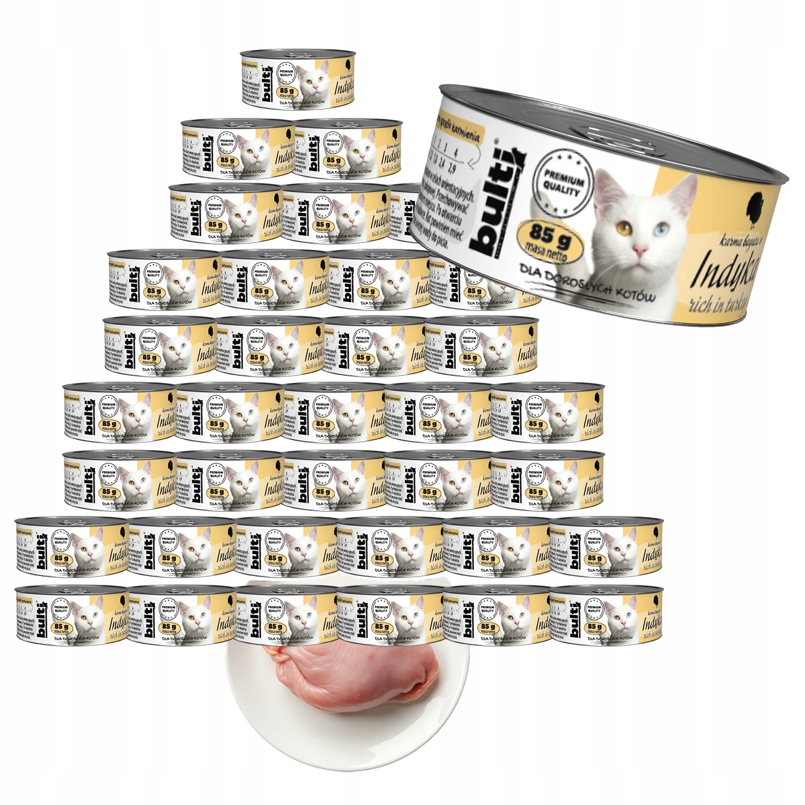Bulti mokré krmivo pro kočky Krůta konzerva 36 x 85 g Kompletní krmivo