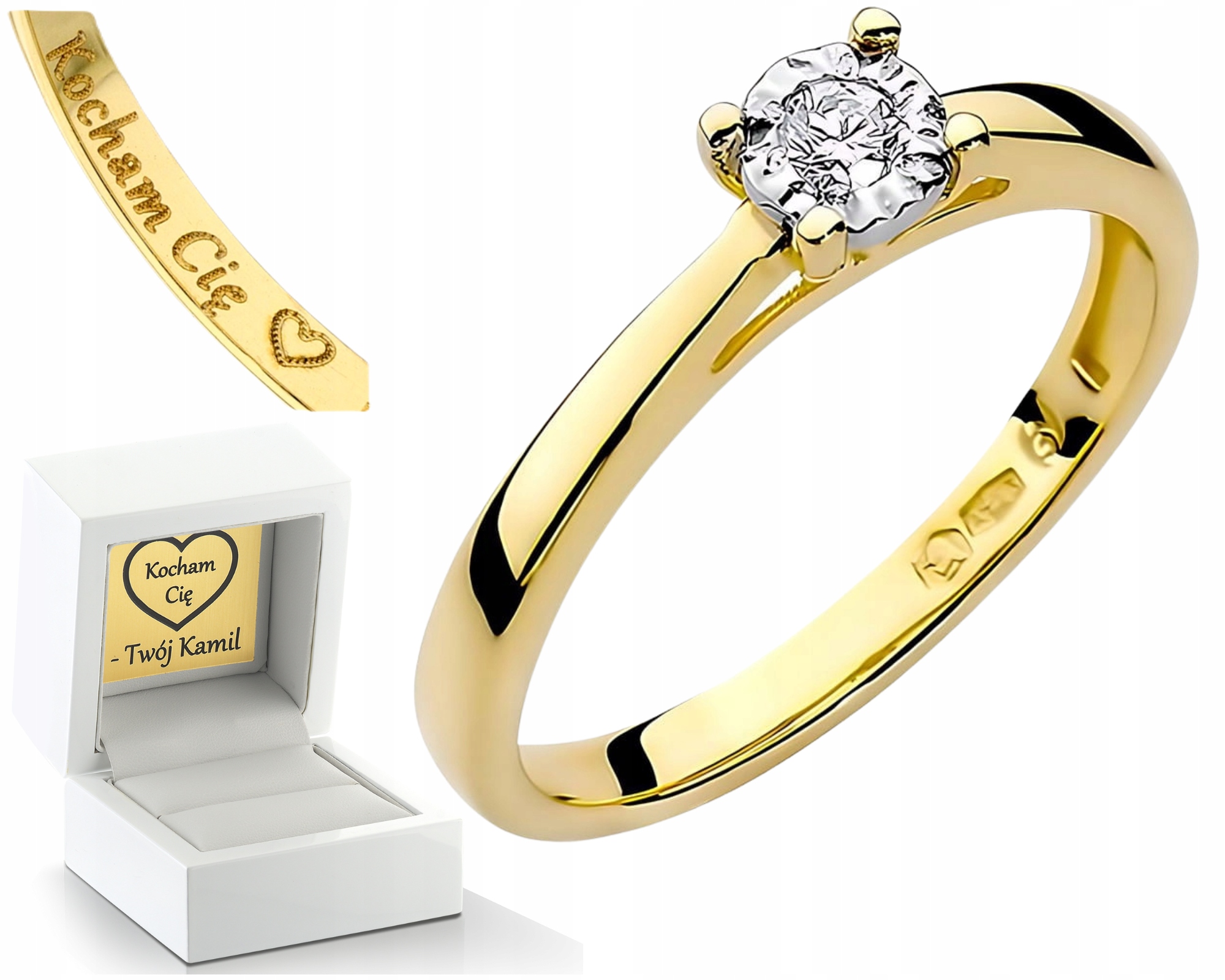 Prstýnek S Chovným Diamantem Zlato 585 Etická Bižuterie