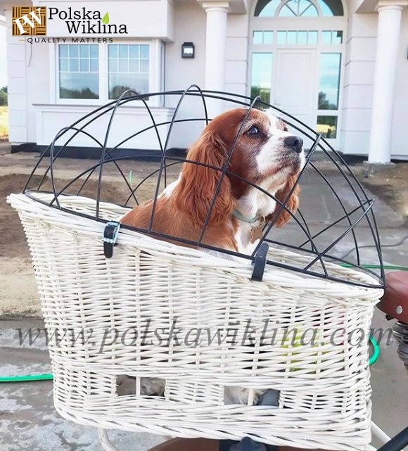 KOSZYK WIKLINOWY NA BAGAŻNIK DLA PSA KOSZ NA ROWER NATURALNY Kod producenta POL-WIK