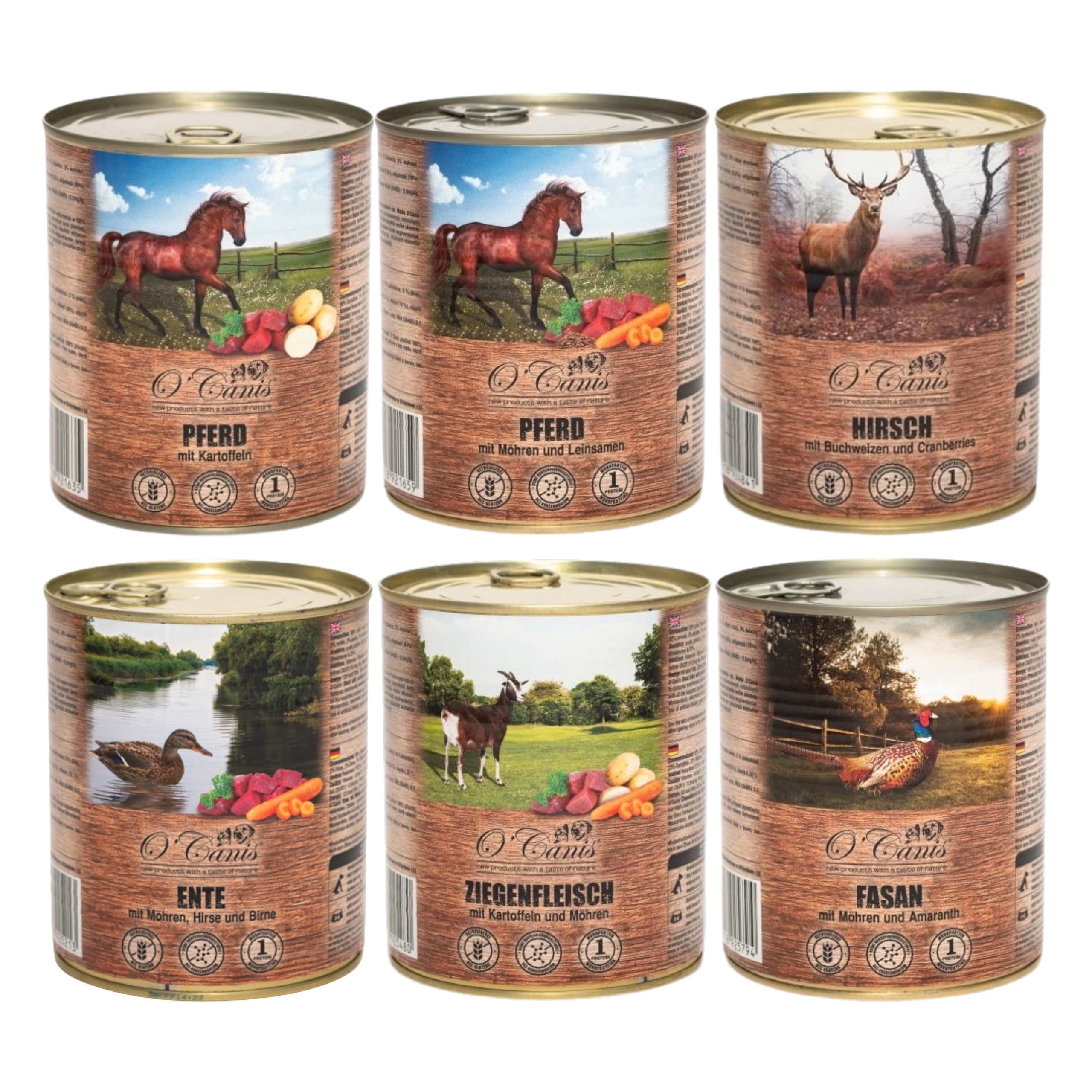 Krmivo pro psy O'Canis mix chutí 6 x 800 g