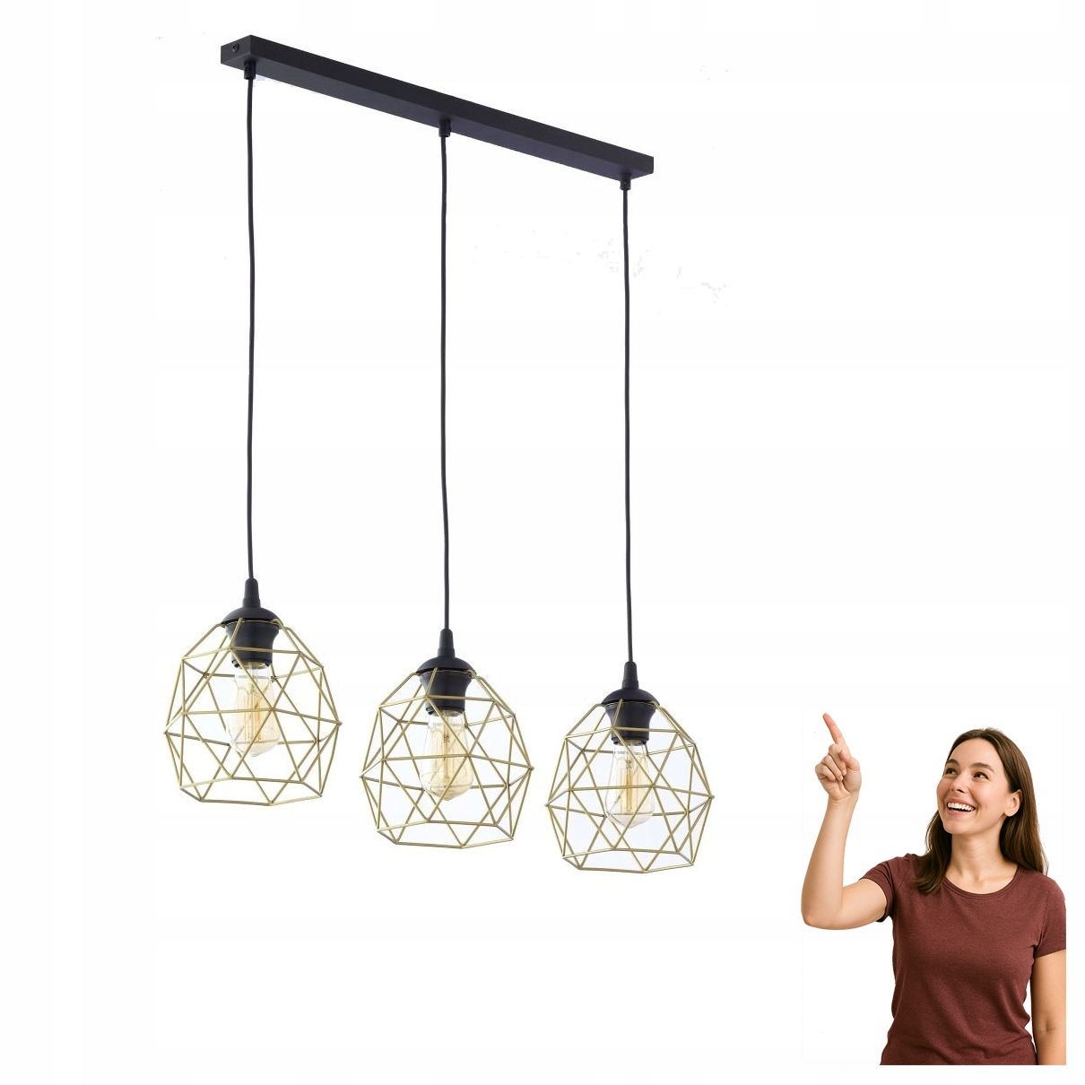 Závěsná lampa Galaxy Black/gold 3459 Tk Lighting