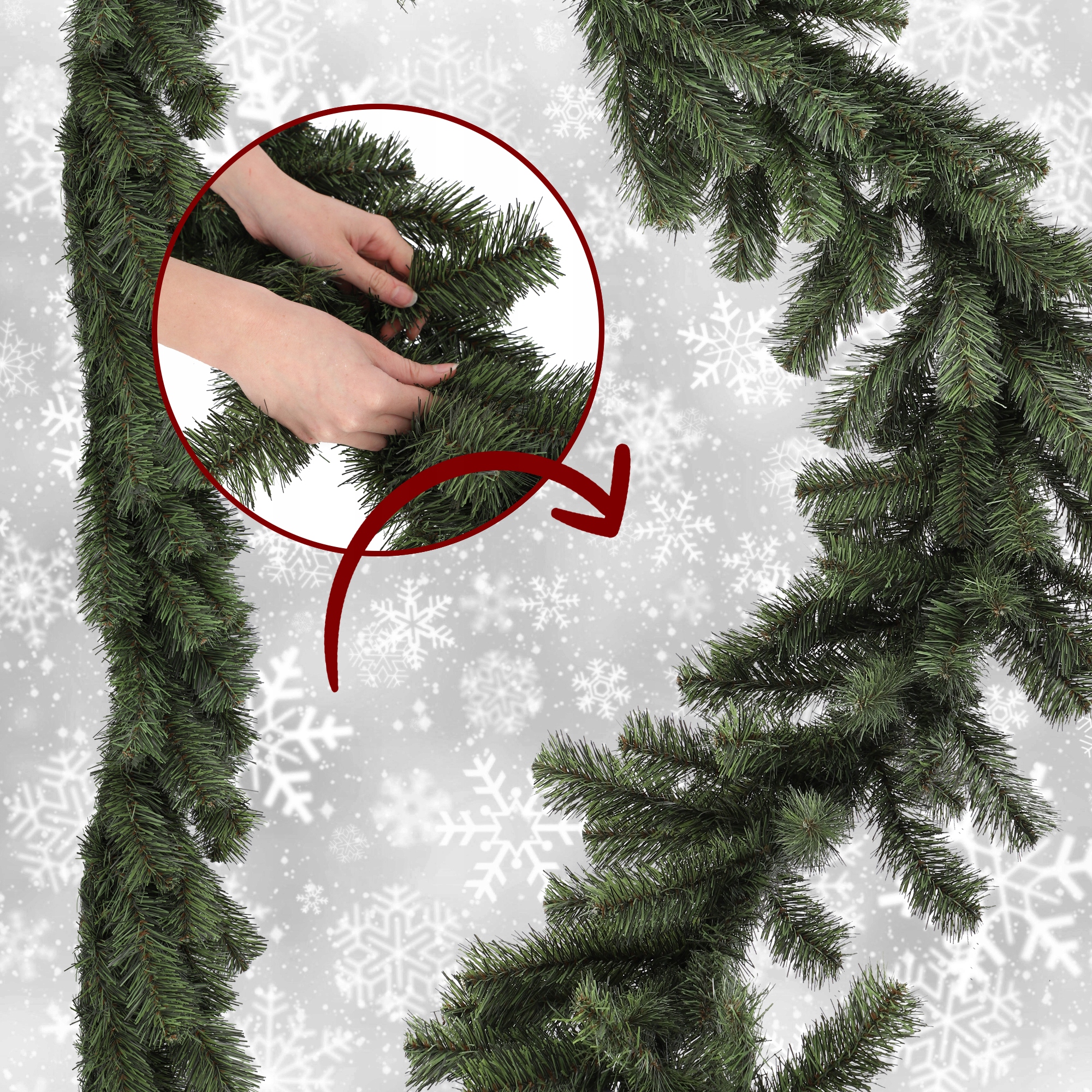 GIRLANDA CHOINKOWA ŚWIĄTECZNA 260 CM SZTUCZNA Typ inna