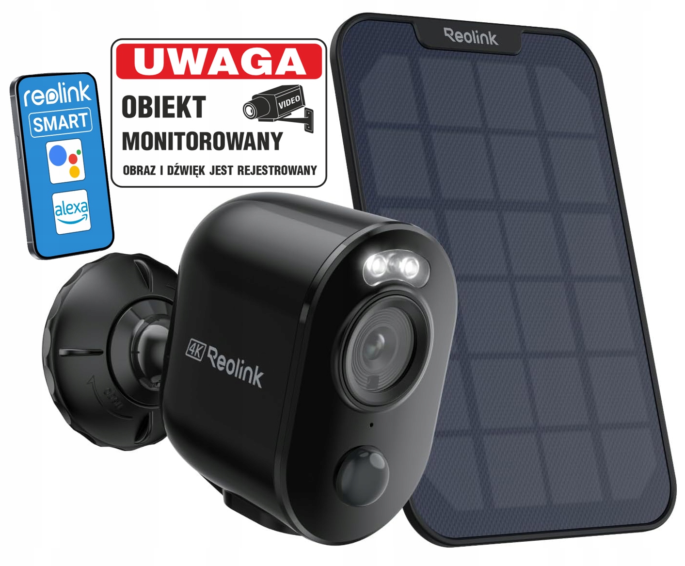 Kamera Reolink Argus 3 Ultra Solárny Panel Nočného Videnia 8MP 4K IP65 Tabuľa