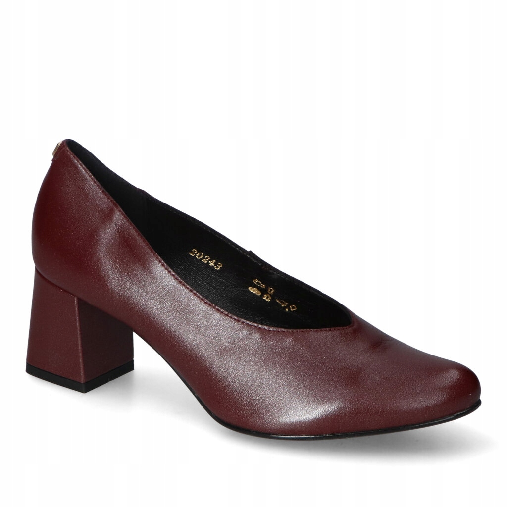 Boty Emi Romani Bordové Lico Kožené 40