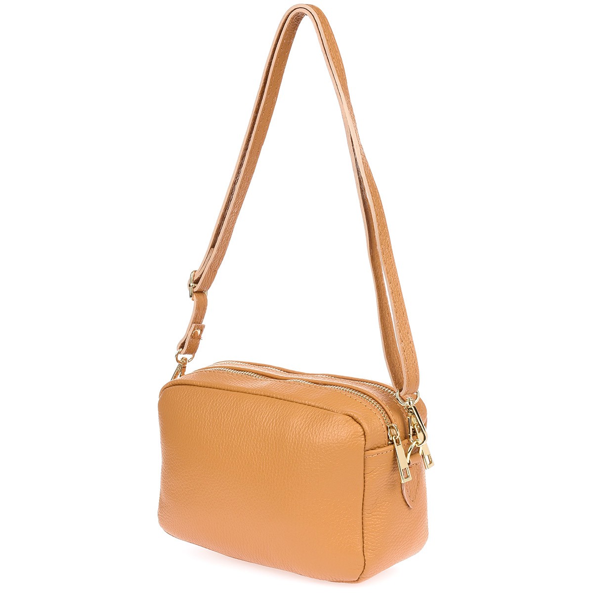 Kožená dámská kabelka přes rameno dvoukomorová