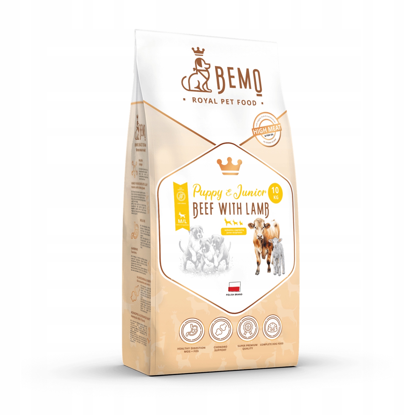 Suché krmivo Bemo Junior Ranch 10 Kg Hovězí Jehněčí Maso