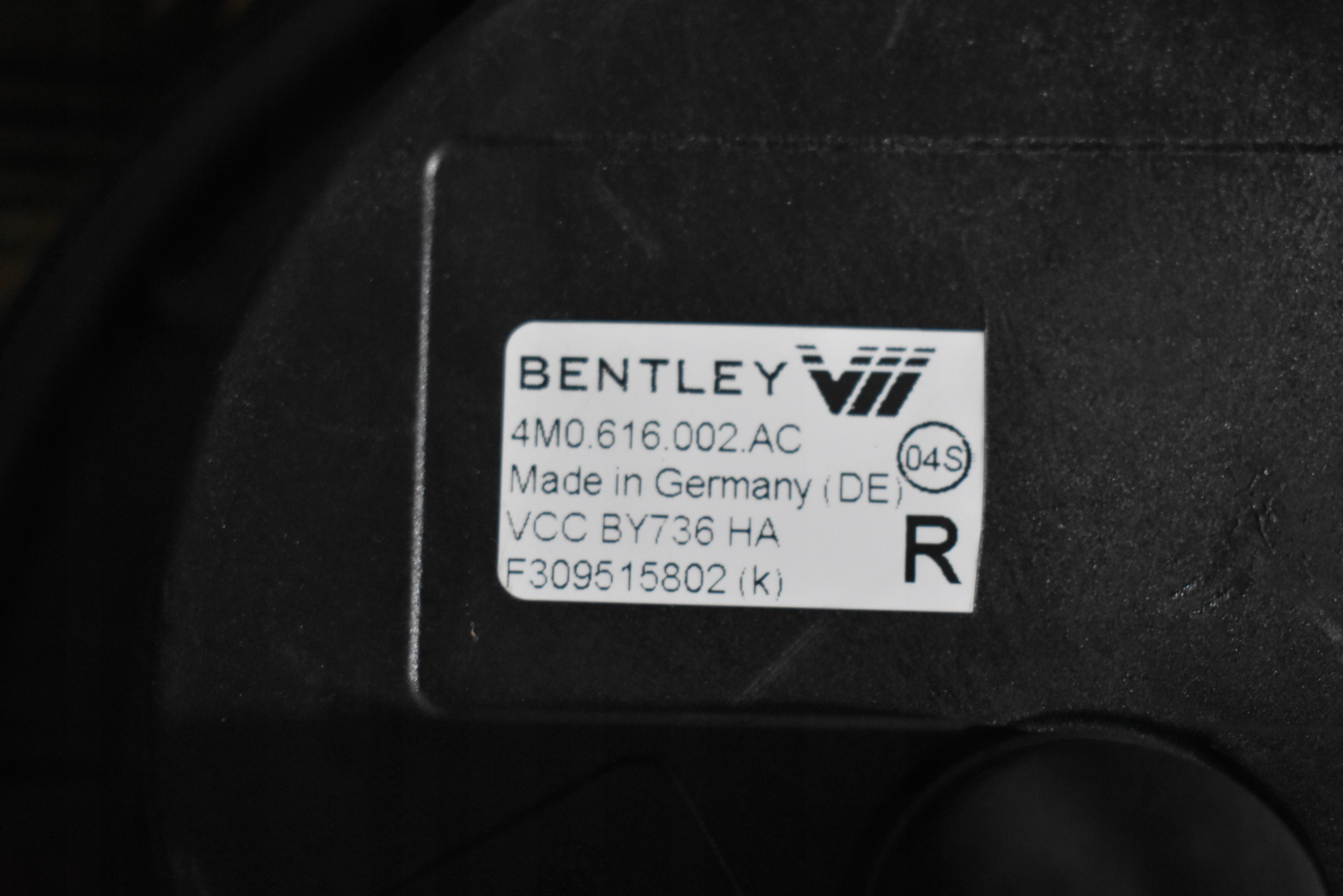 IDEALNY MIECH airbag rear right BENTLEY BENTAYGA 1