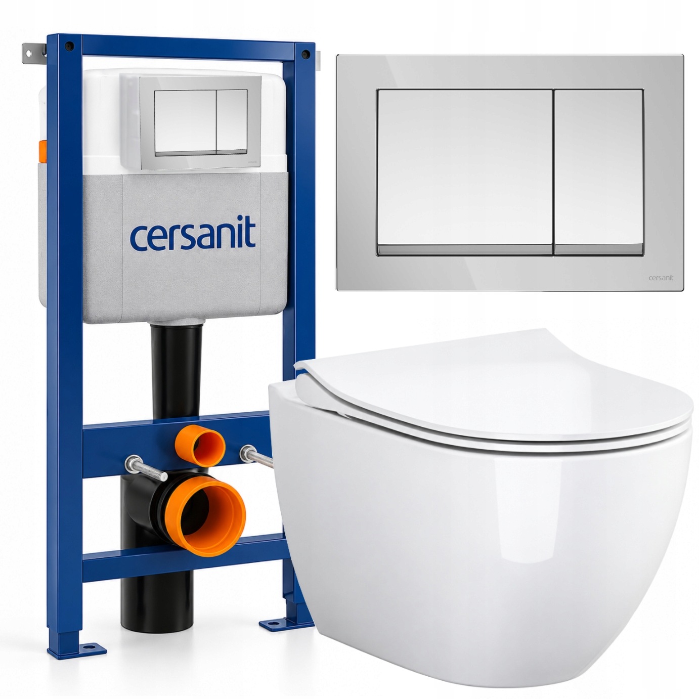 Podomítkový Set Wc 7v1 Rošt Cersanit Muszla Wc Tornado Slim Tlačítko