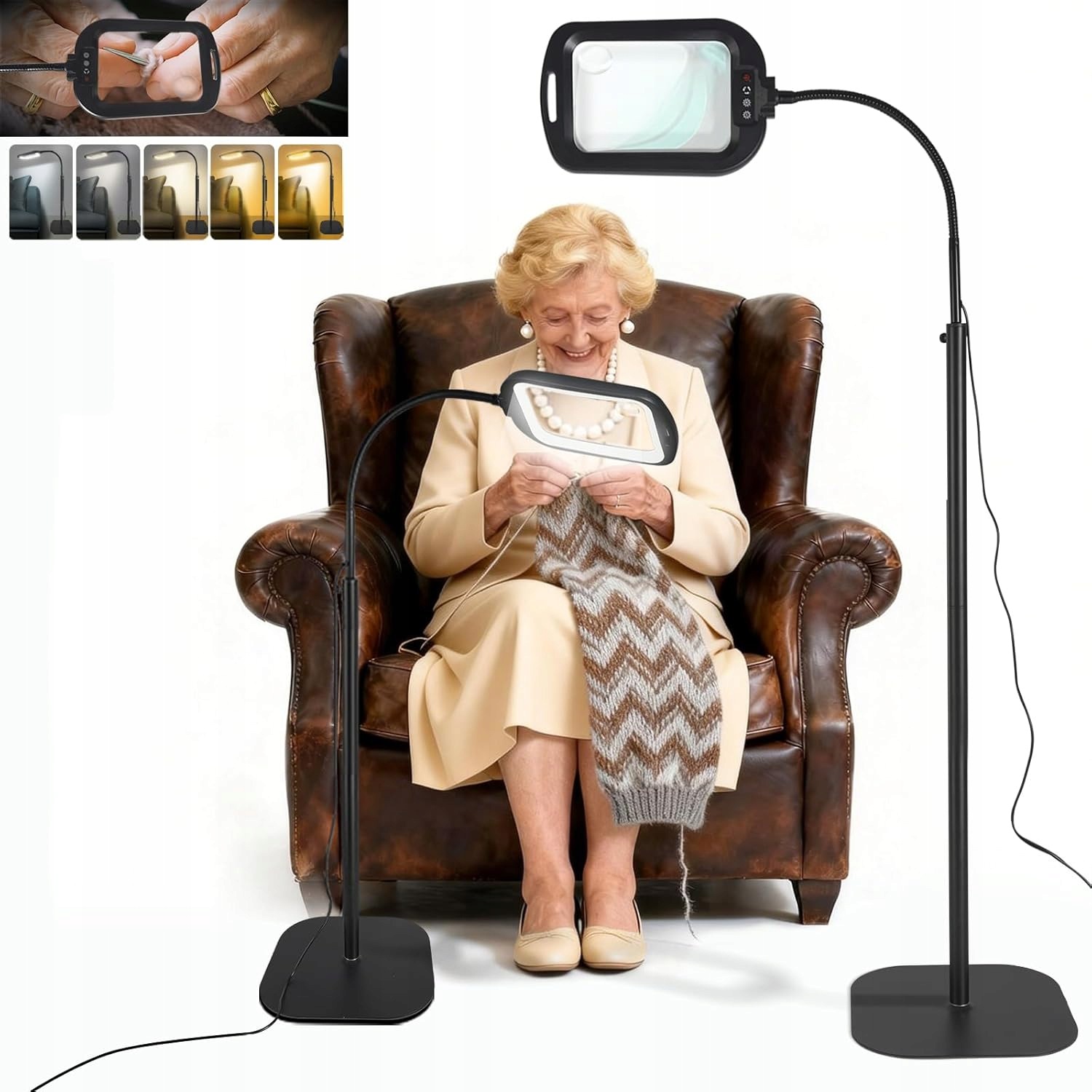Gaborish Lampa z Lupą Led 10X 30X Stojąca 60 Led Ściemniana