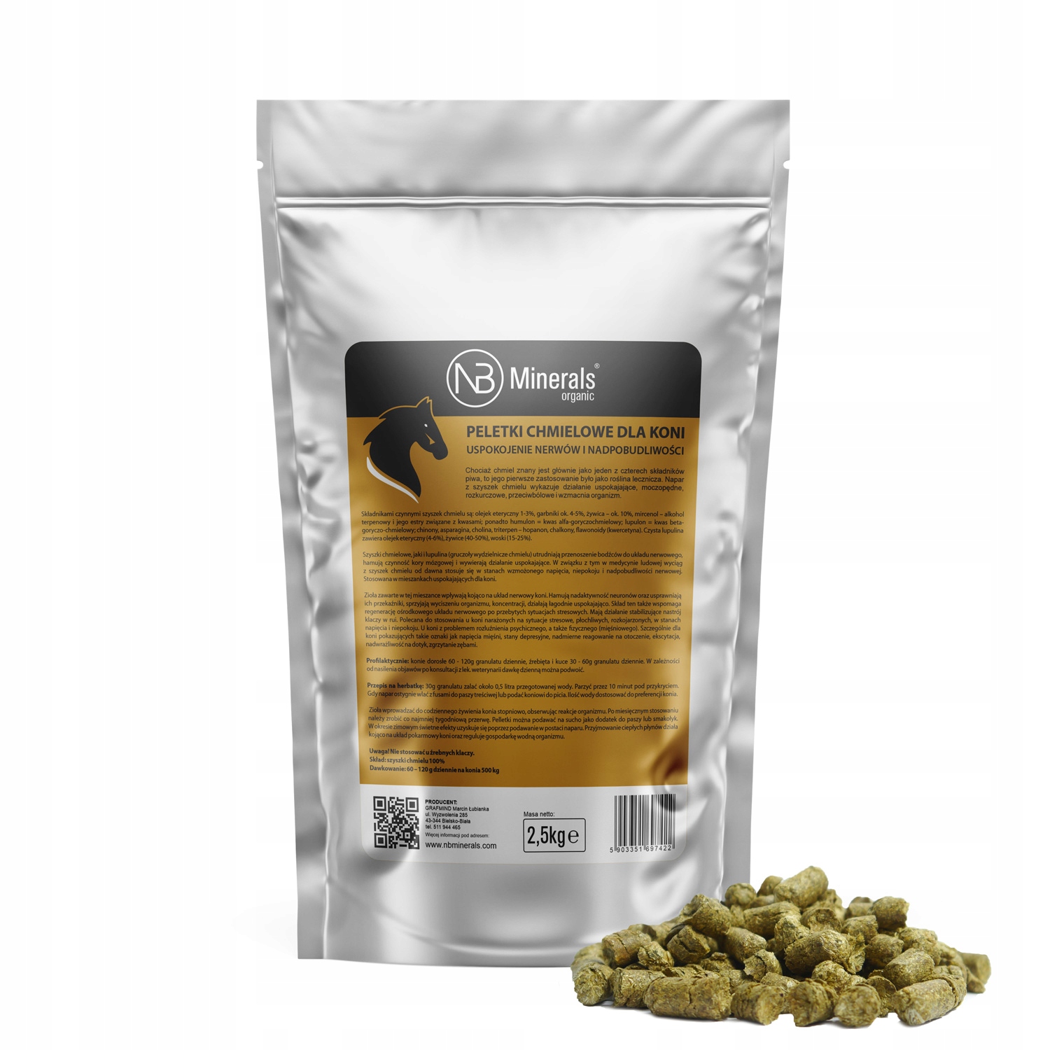

Zioła uspokajające dla Koni 100% naturalne 2,5kg
