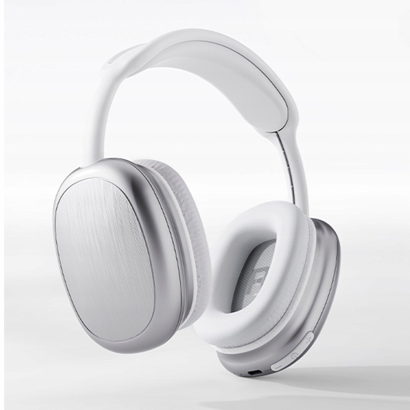 Bezdrátová sluchátka do uší Hi-Fi Bluetooth stříbrná Moderní design