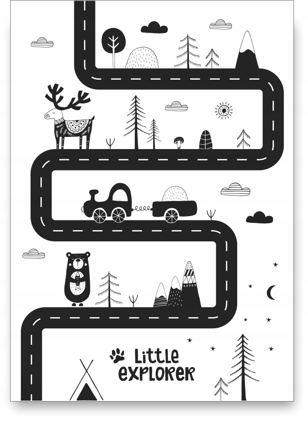 

Scandinavian Boy Obrazek A4 plakat dla dzieci