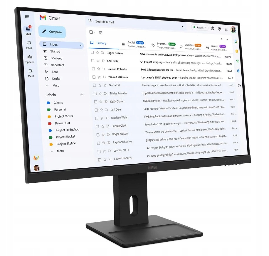 Led Monitor Lenovo ThinkVision E27-40 27" 1920 x 1080 px Ips Pls