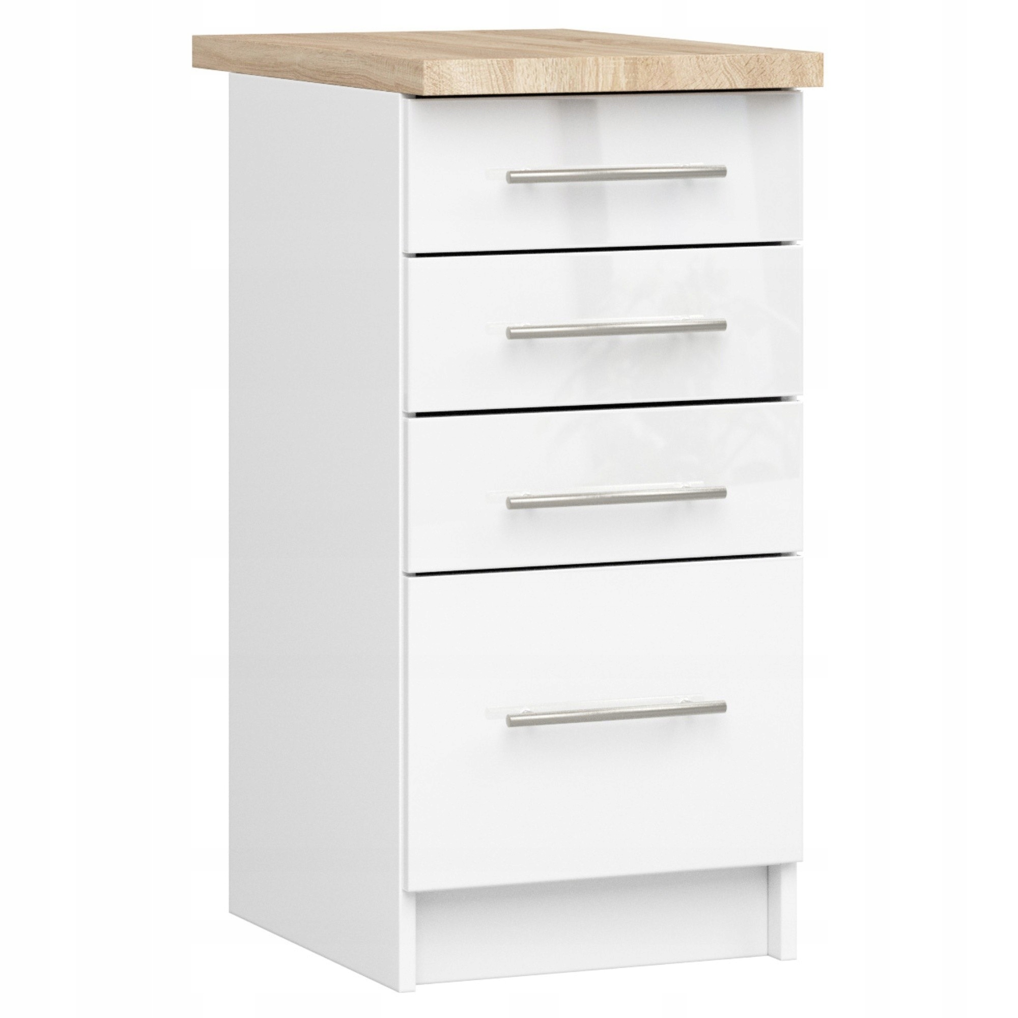 Skříňka Oliwia S40 SZ4 Deska Bílá Bílý Lesk Akd