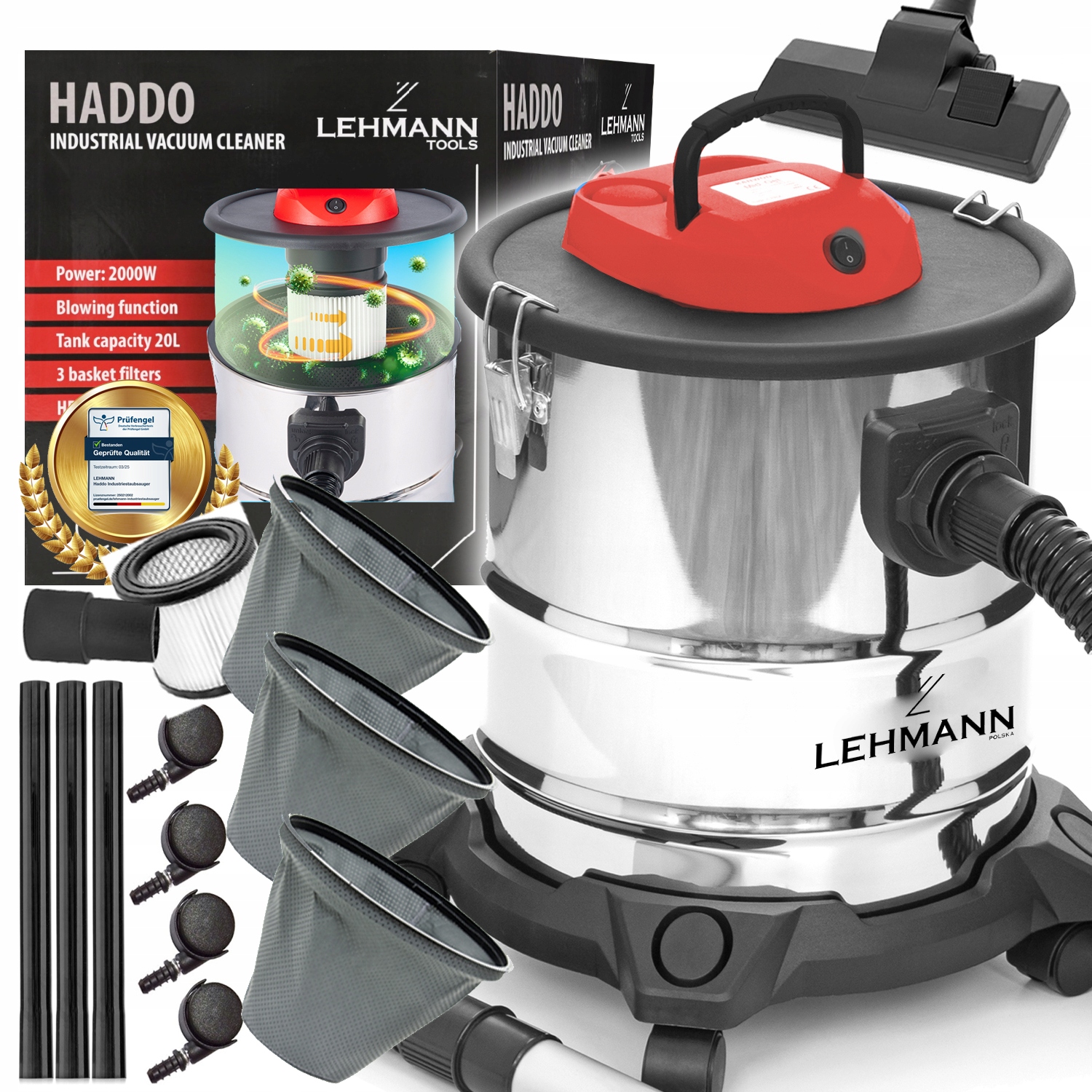 Vysavač Lehmann Haddo Na Krbový Popel Turbo 2000 W