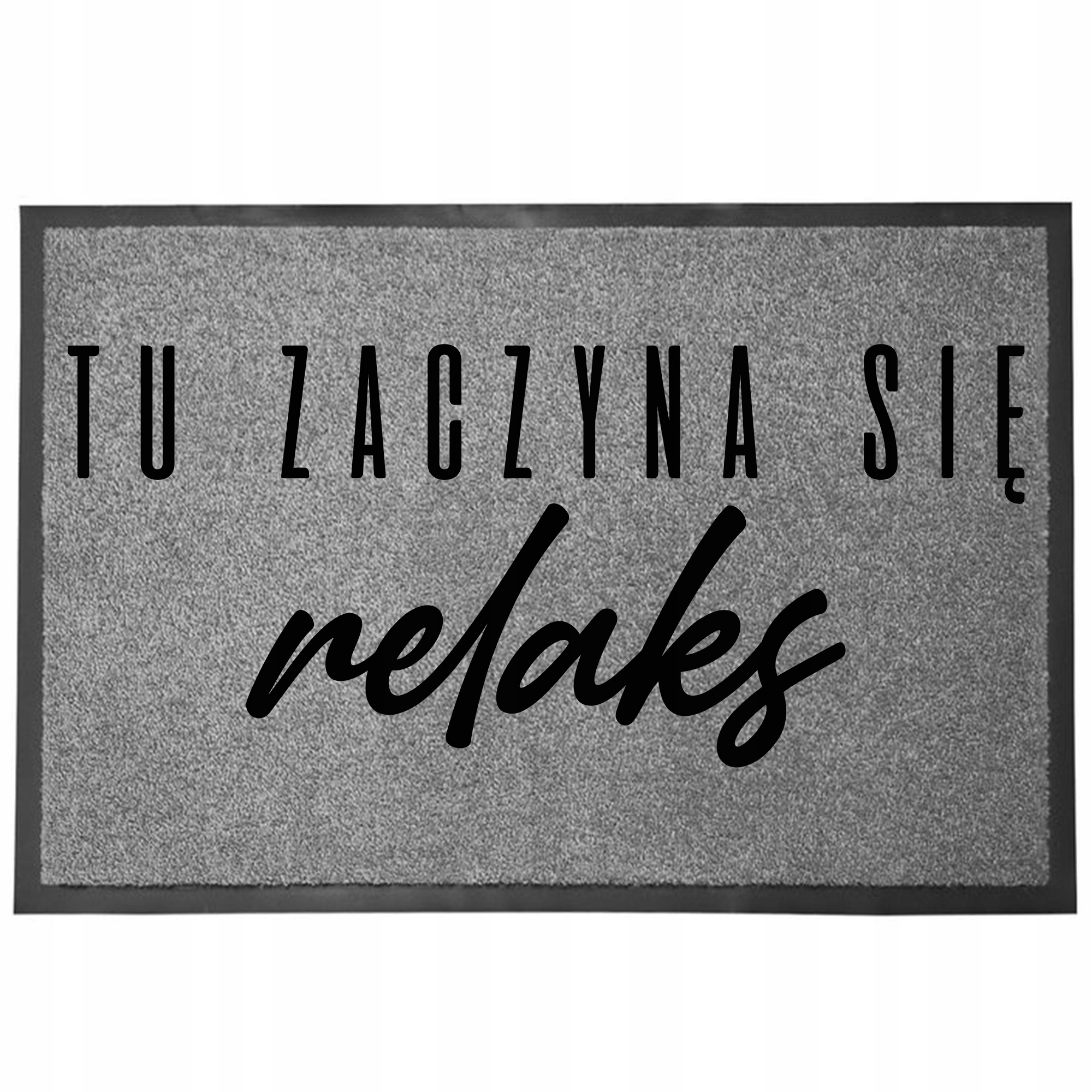 Wycieraczka Wejściowa TabPrint Antypoślizgowa Szara 60x40 cm z Humorem