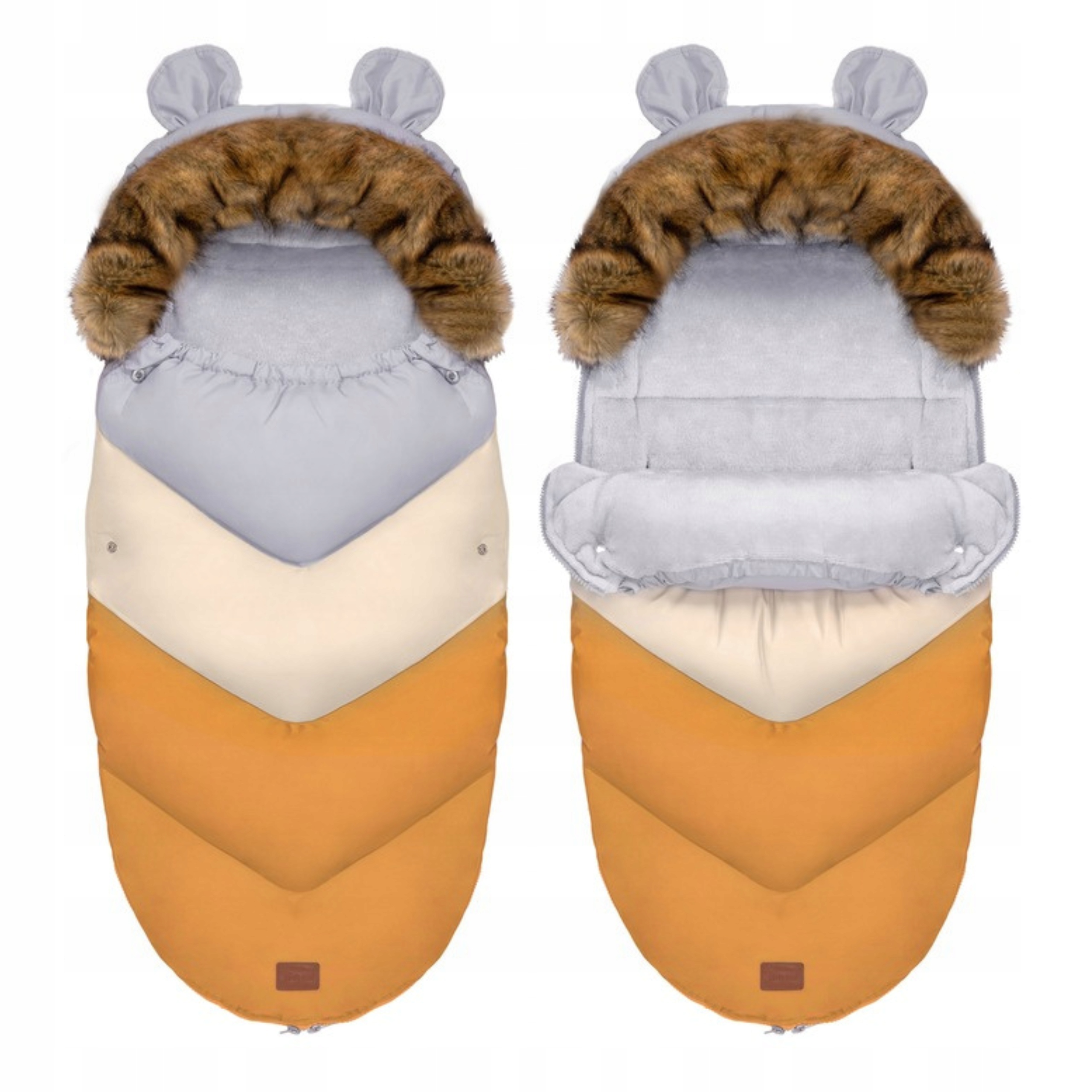 ŚPIWOREK DZIECIĘCY ZIMOWY DO WÓZKA GONDOLI NA SANKI PIKOWANY NA ZAMEK