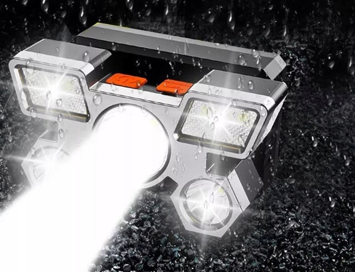 LATARKA CZOŁOWA LAMPKA CZOŁÓWKA 9 x LED XPE USB AKUMULATOROWA 6 TRYBÓW Model ZD85