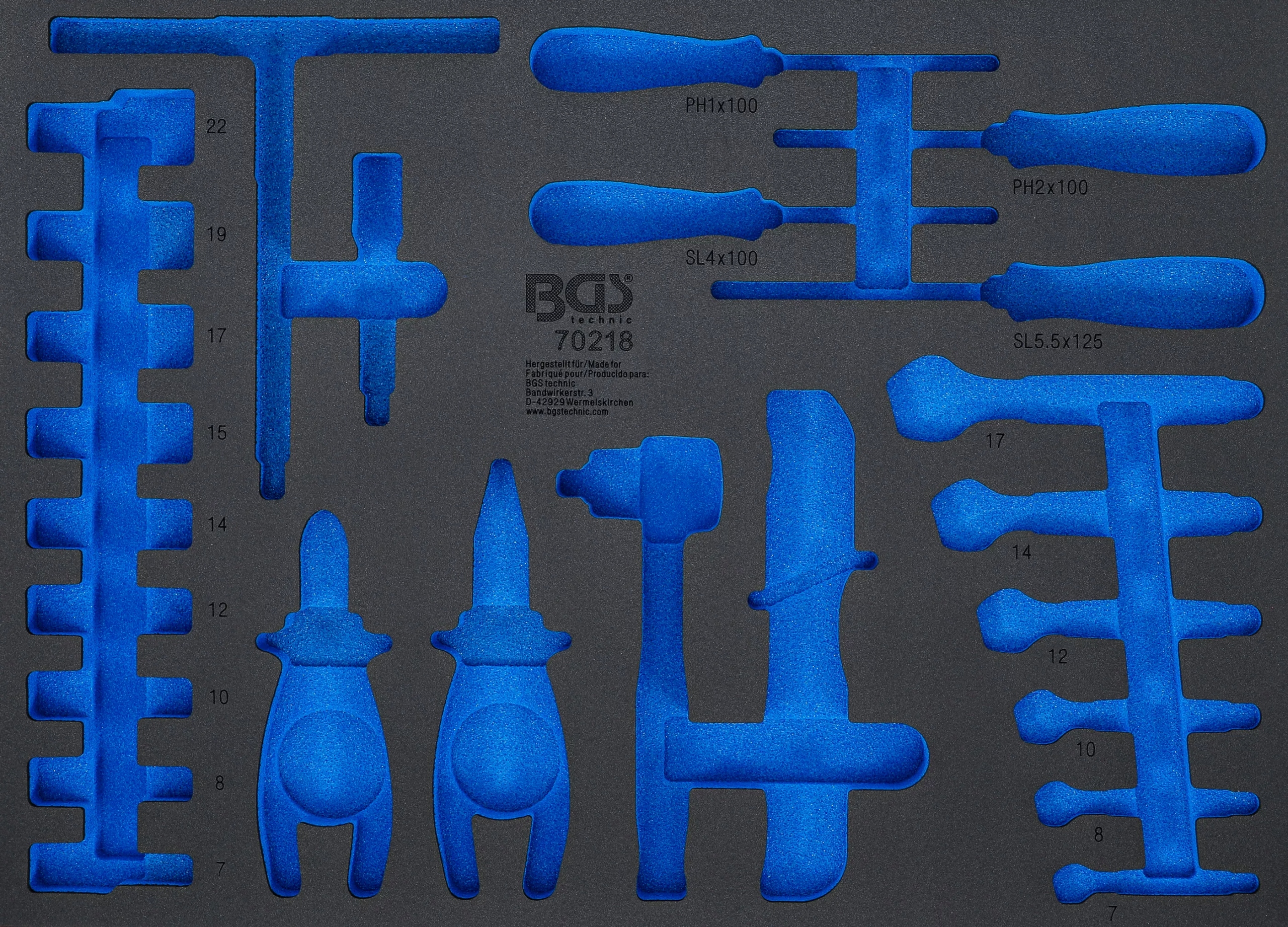 Vložka do zásuvky 3/3 prázdná pro Bgs 70218, Bgs 7130-1