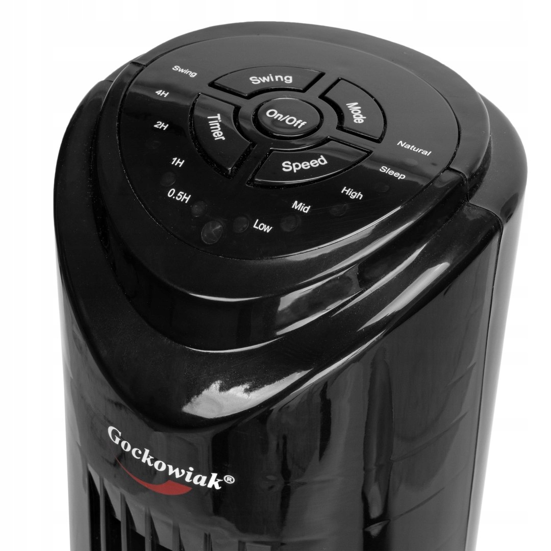 WENTYLATOR KLIMATYZATOR KOLUMNA CZARNY Z PILOTEM Kolor dominujący czarny