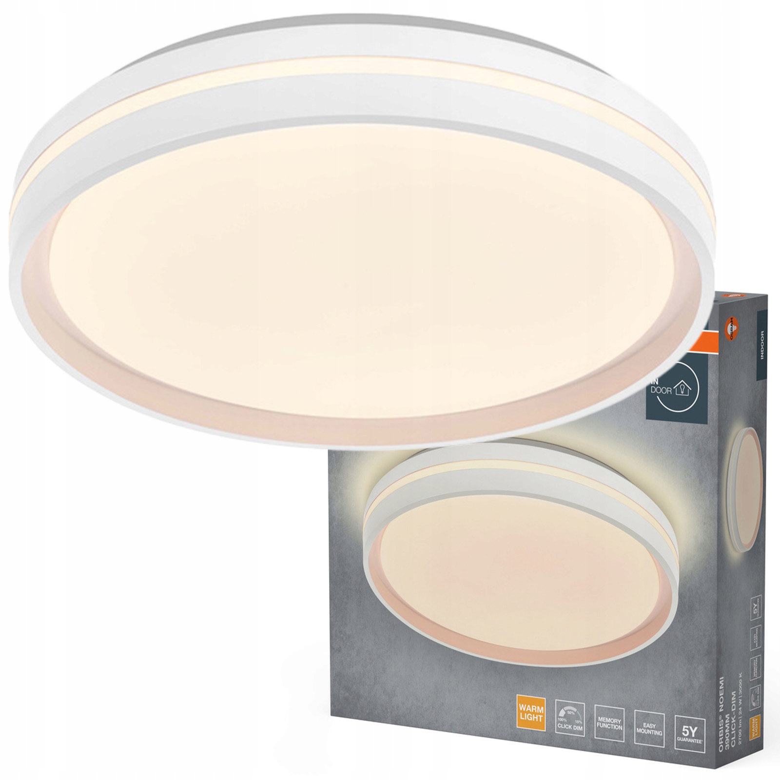 Stropné Svietidlo Led Nástenná lampa 24W 1450lm 3000K Teplá biela Orbis Osram