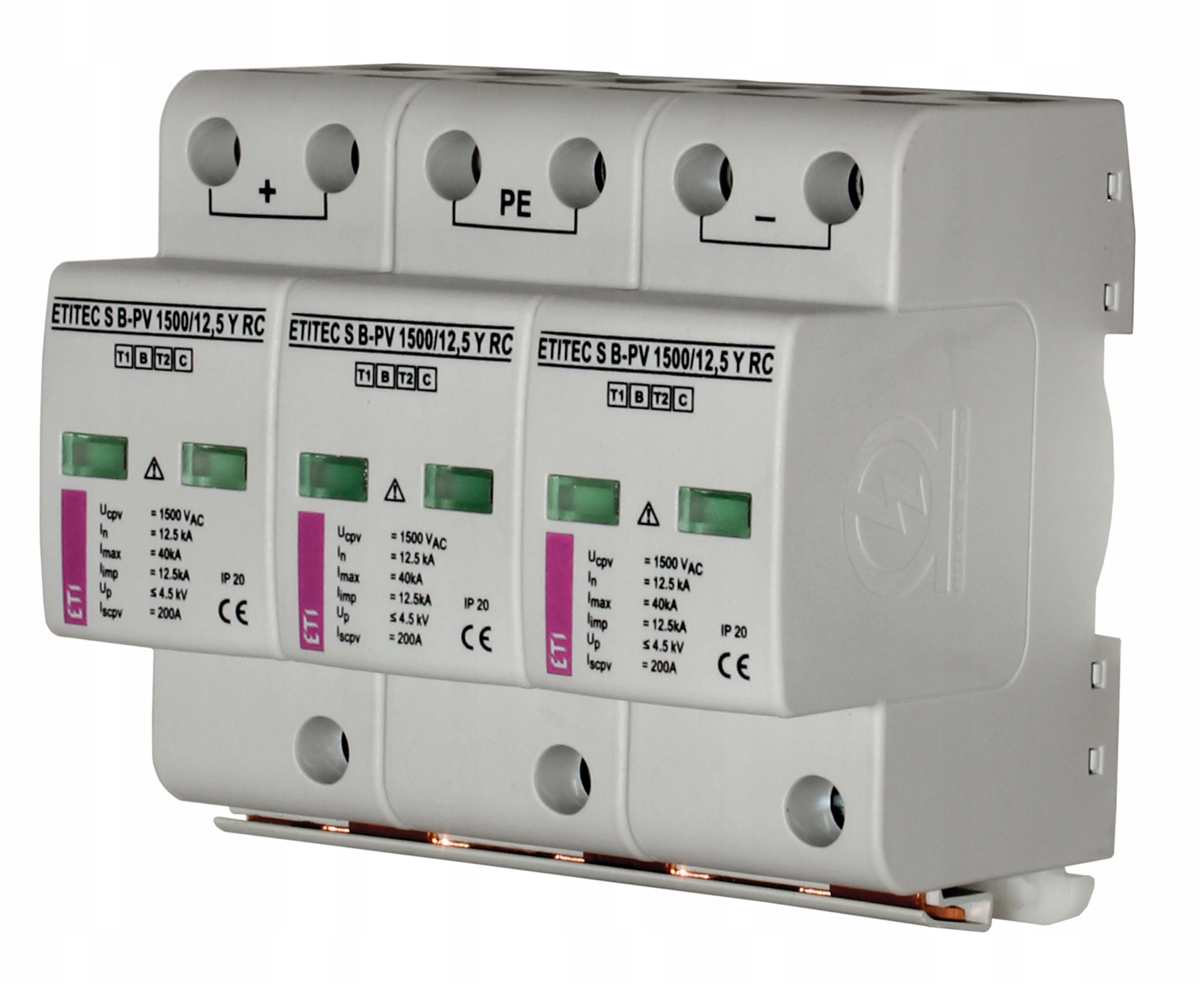 Ogranicznik przepięć B Typ 1 Pv 600V DC 12kA Etitec S B-pv 600/12,5 Eti