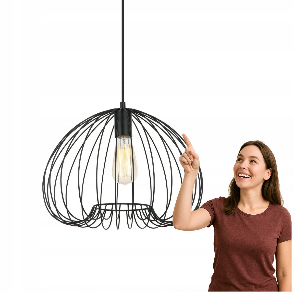 Závesná lampa Meddi MDM-4583-1 Bk Italux