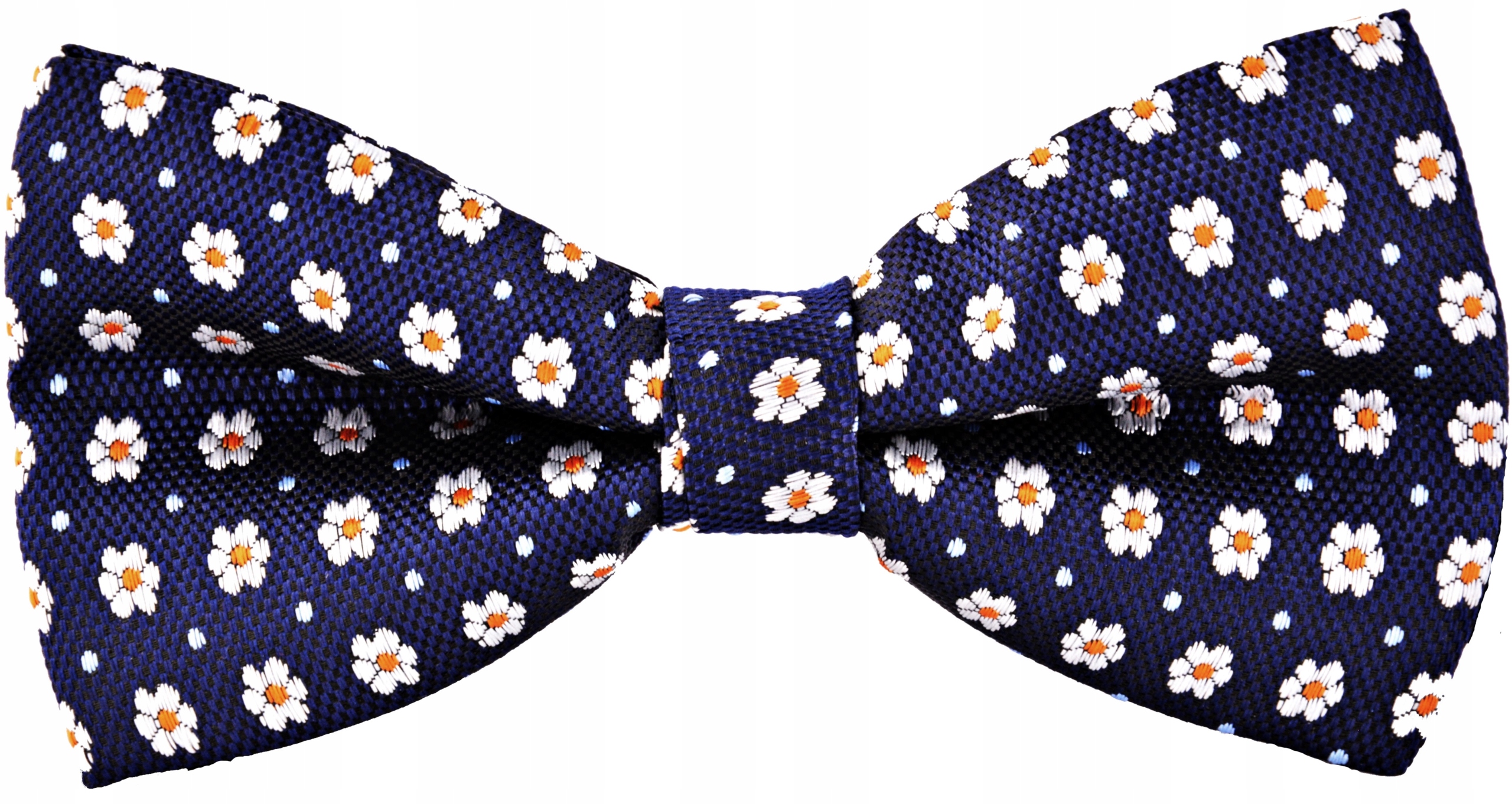 MUCHA W KWIATY GRANATOWA MUSZKA MĘSKA + pudełko !