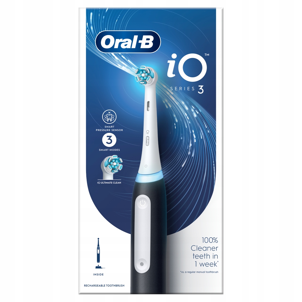 Oral-B iO 3 Black Szczoteczka elektryczna stworzona w technologii Braun